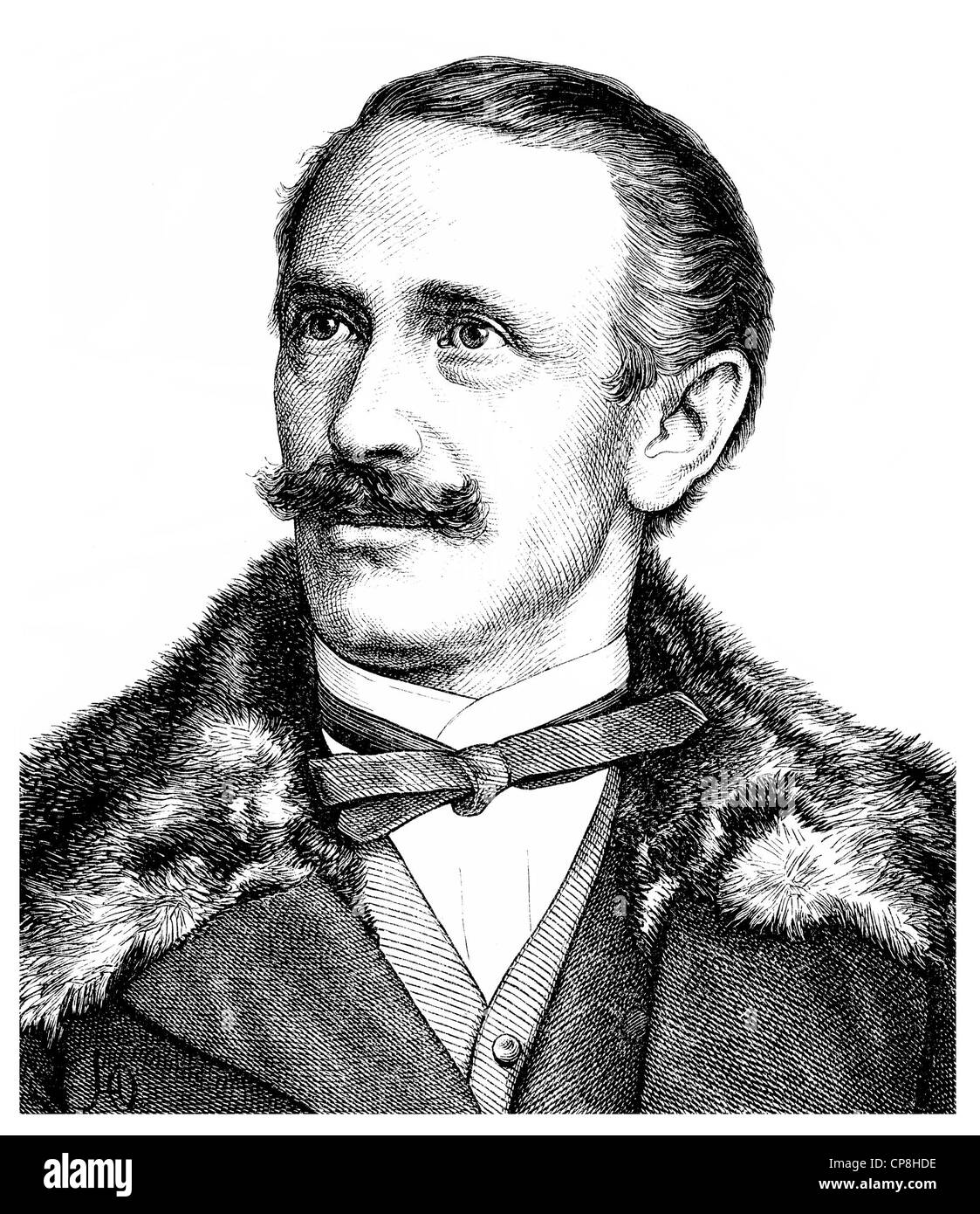 Ferdinand Oscar Peschel, 1826 - 1875, un géographe allemand, écrivain et éditeur, Historische Mischtechnik aus dem 19. Jahrhundert, por Banque D'Images