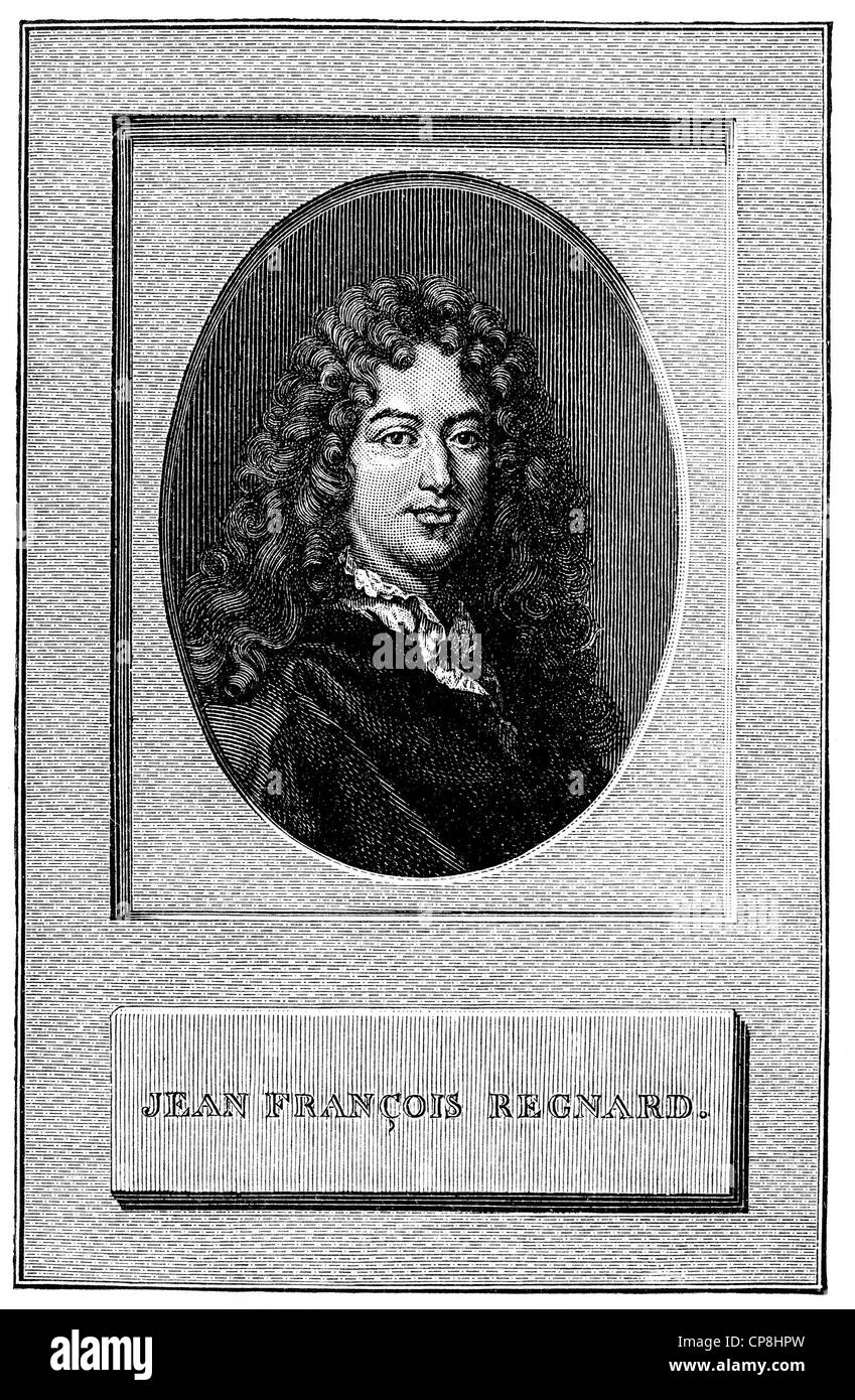 Jean-François Regnard, 1655 - 1709, un écrivain français, Historische Druck aus dem 19. Jahrhundert, Portrait von Jean-François Regna Banque D'Images