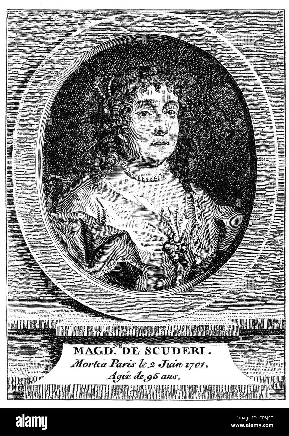 Madeleine ou Mademoiselle de Scudéry, 1607 - 1701, un écrivain français du baroque, Historische Druck aus dem 19. Jahrhundert, Po Banque D'Images