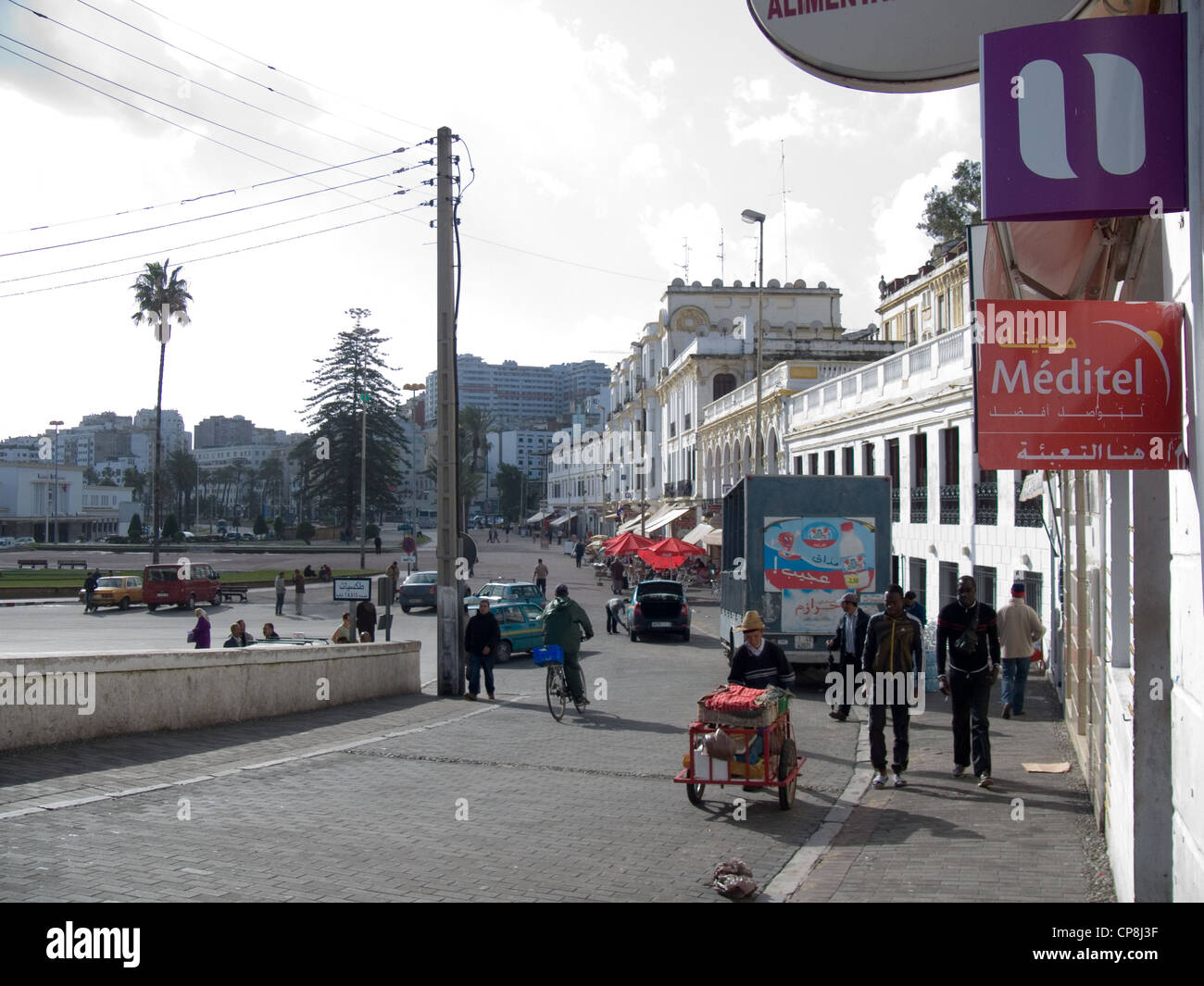 La route de la casbah à l'Avenue d'Espagne, Tanger Banque D'Images