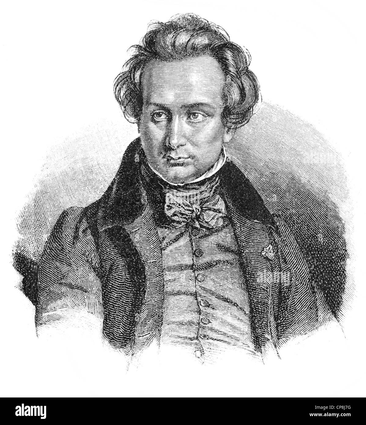 Victor-Marie Hugo, 1802 - 1885, un écrivain français, Historische Druck aus dem 19. Jahrhundert von Victor-Marie Hugo, Portrait, 1802 Banque D'Images