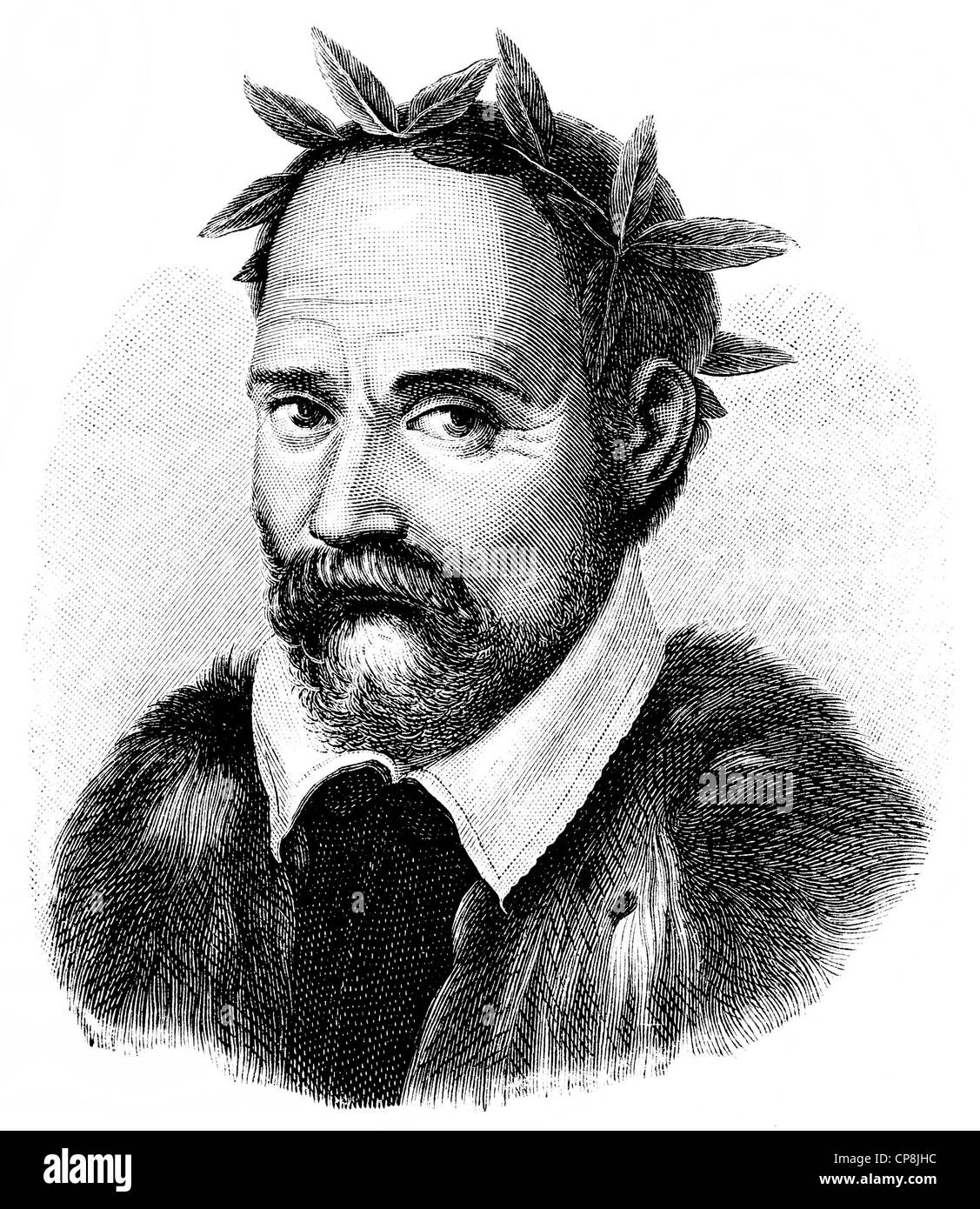 Antonio Francesco Grazzini, 1503 - 1583, un poète italien, Historische Mischtechnik aus dem 19. Jahrhundert, von Portrait Antonio Fra Banque D'Images