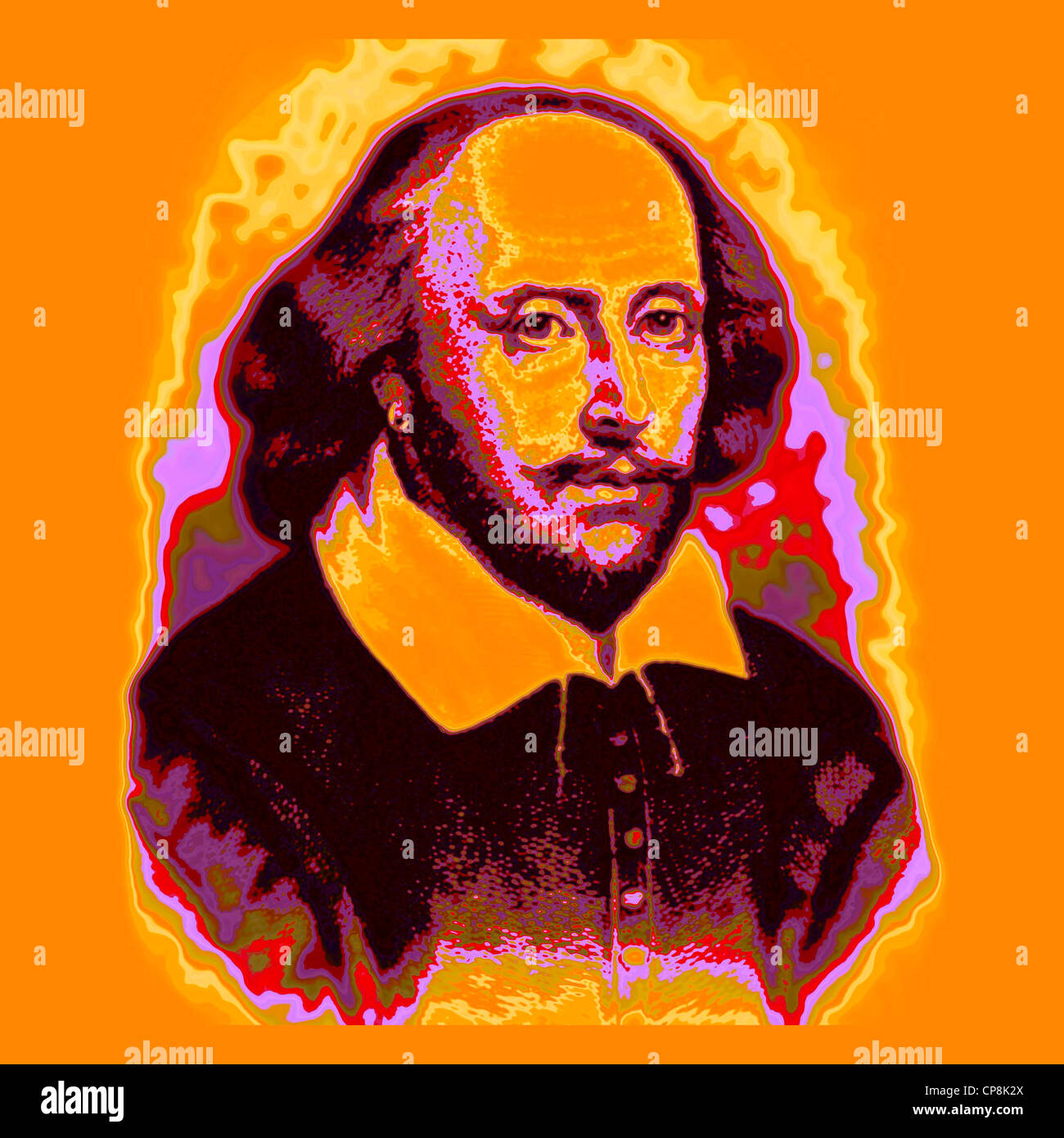 William Shakespeare, 1564 - 1616, un dramaturge, poète et comédien, Historischer, Kupferstich Portrait von William Shakespe Banque D'Images