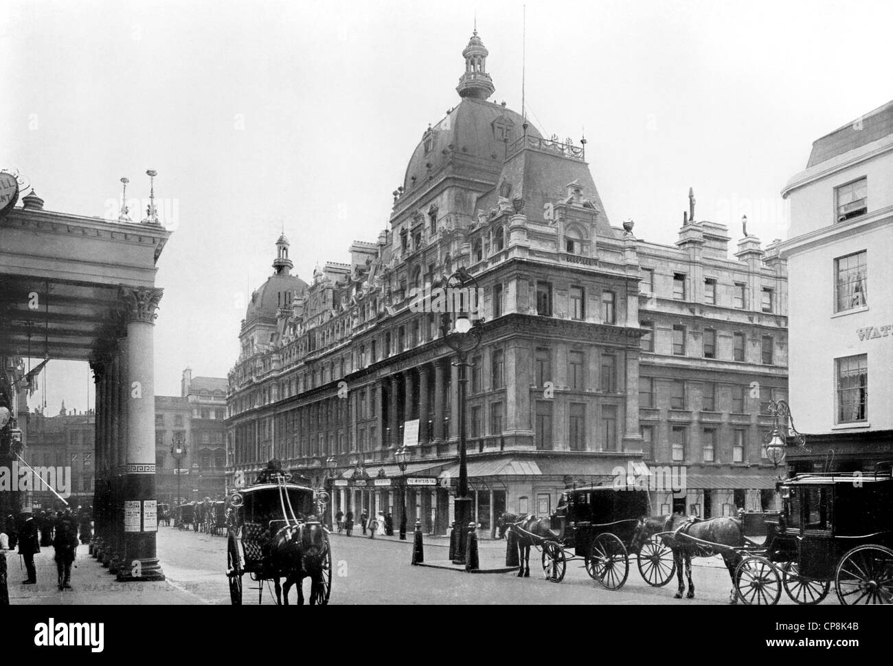 Photographie ancienne du 19ème siècle, Sa Majesté' Theatre, Westminster, Londres, Angleterre Banque D'Images