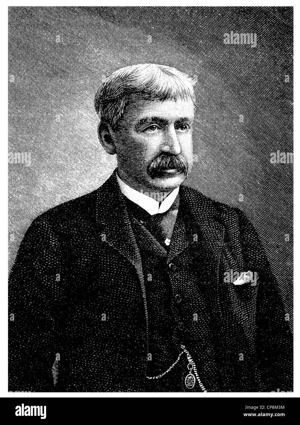 Francis Bret Harte, 1836 -1902, un écrivain américain, Historische Mischtechnik aus dem 19. Jahrhundert, Portrait von Francis Bret Har Banque D'Images