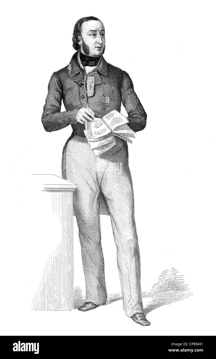 Michel Alcan, 1810 - 1877, membre de l'Assemblée nationale française, France, 1848, Historischer Stahlstich aus dem 19. Jahrhundert Banque D'Images