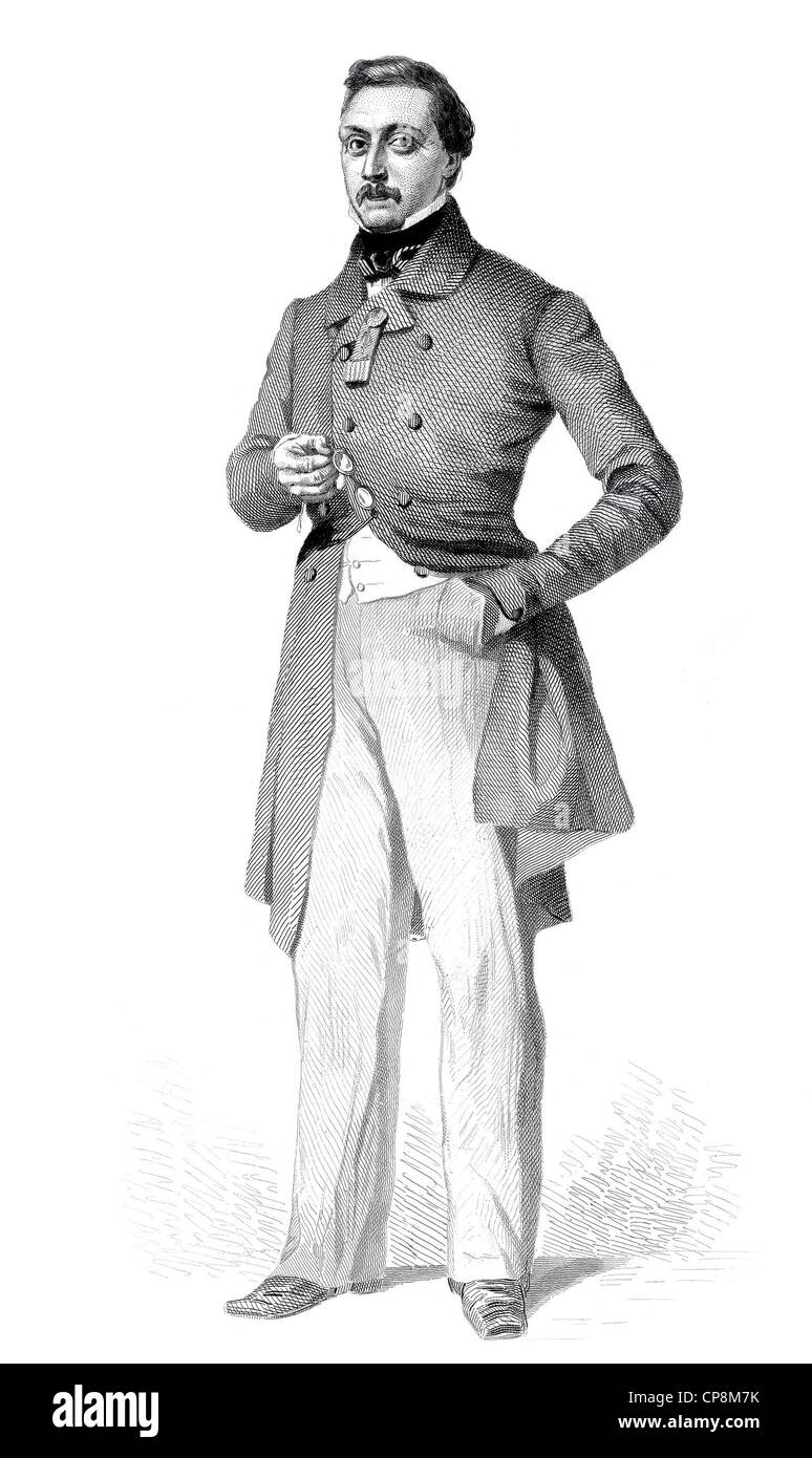 François Joseph Louis Desurmont, 1812 - 1877, membre de l'Assemblée nationale française, France, 1848, Historischer Stahlstich aus Banque D'Images
