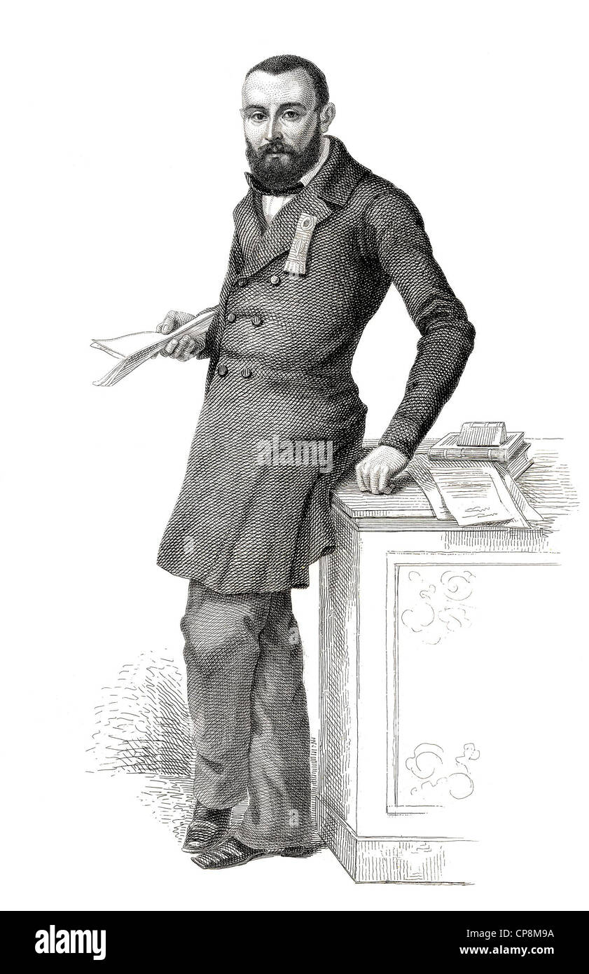 Jules Félix Giraudon, membre de l'Assemblée nationale française, France, 1848, Historischer Stahlstich aus dem 19. Jahrhundert, por Banque D'Images