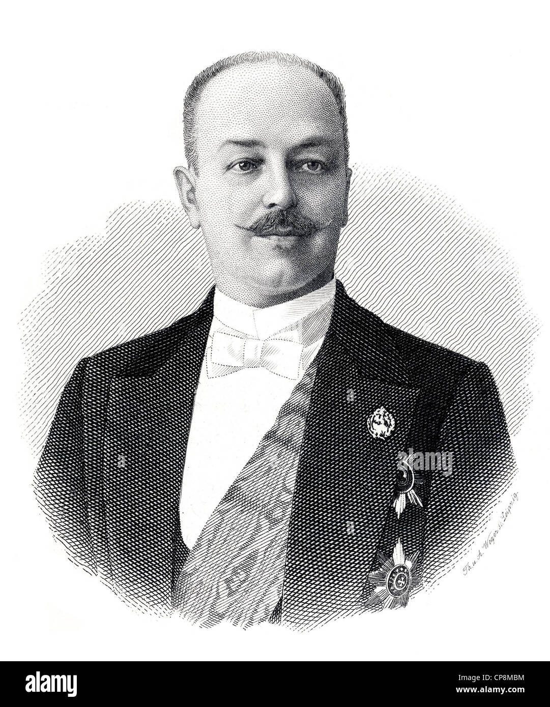 Vladimir Nikolayevich Comte Lamsdorf, diplomate russe et un homme d'origine allemande de la Baltique, le ministre des affaires étrangères de la Fédération de Banque D'Images