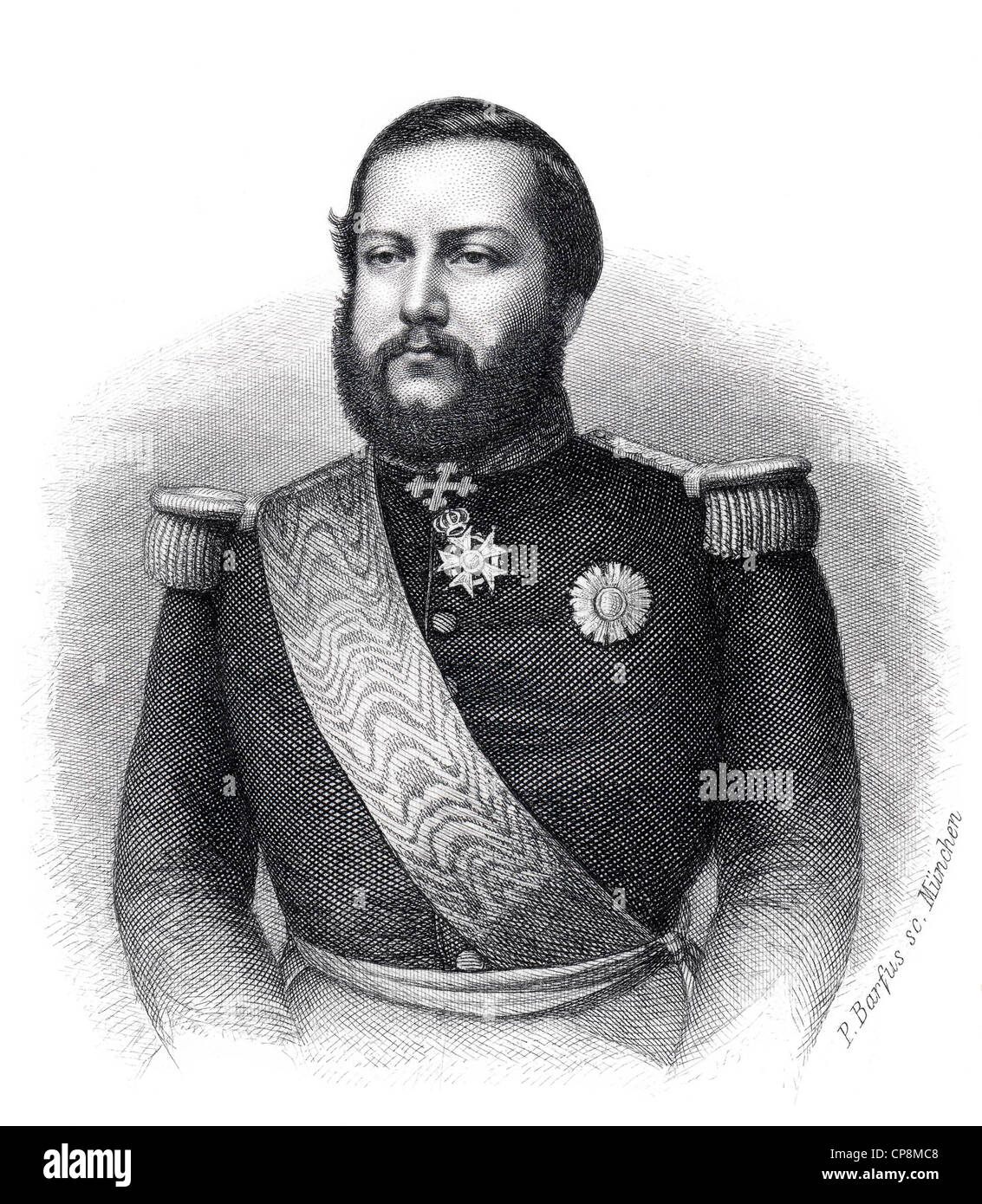 Francisco Solano López Carrillo, Président du Paraguay, 19e siècle, gravure sur acier historique du 19ème siècle, Historisch Banque D'Images