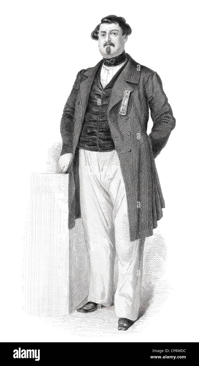 Image de l'homme politique français, Sénateur Napoléon Charles Lucien Murat, 1803 - 1878, membre de l'Assemblée nationale française, pri Banque D'Images