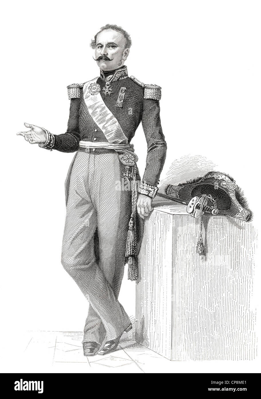 Image de la commandant français et prévôt général Nicolas Charles Victor Oudinot, duc de Reggio, 1791 - 1863, membre de la FRE Banque D'Images