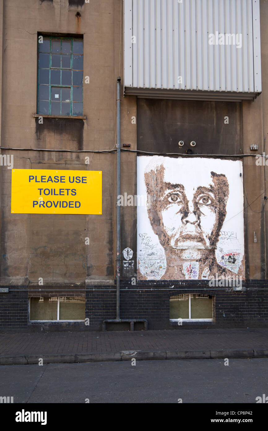 Street Art Par Alexandre Farto aka Vhils (), Dray à pied, Brick Lane, Londres, Angleterre, Royaume-Uni. Banque D'Images