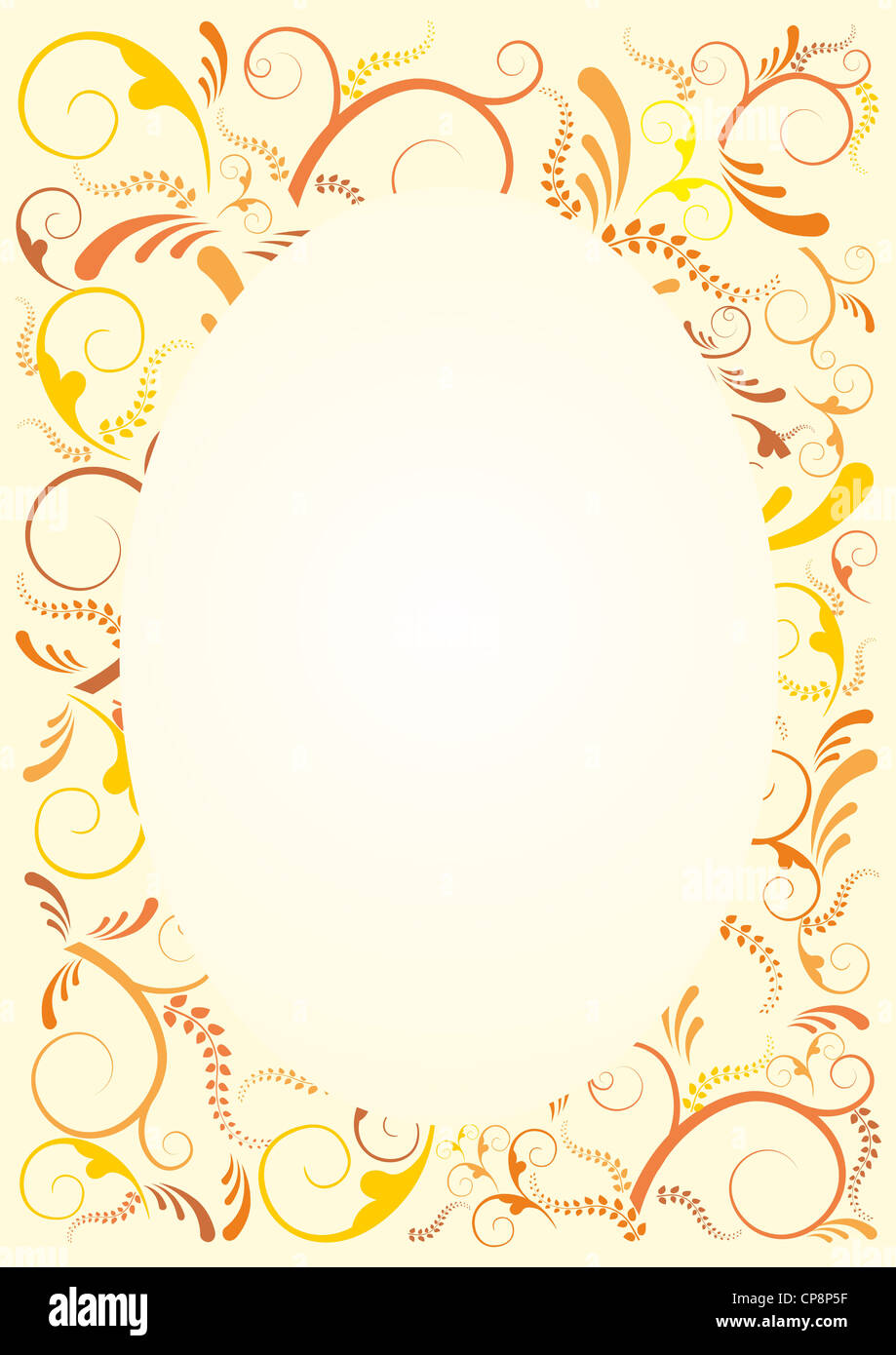 Floral frame background. Fichier vecteur disponible. Banque D'Images