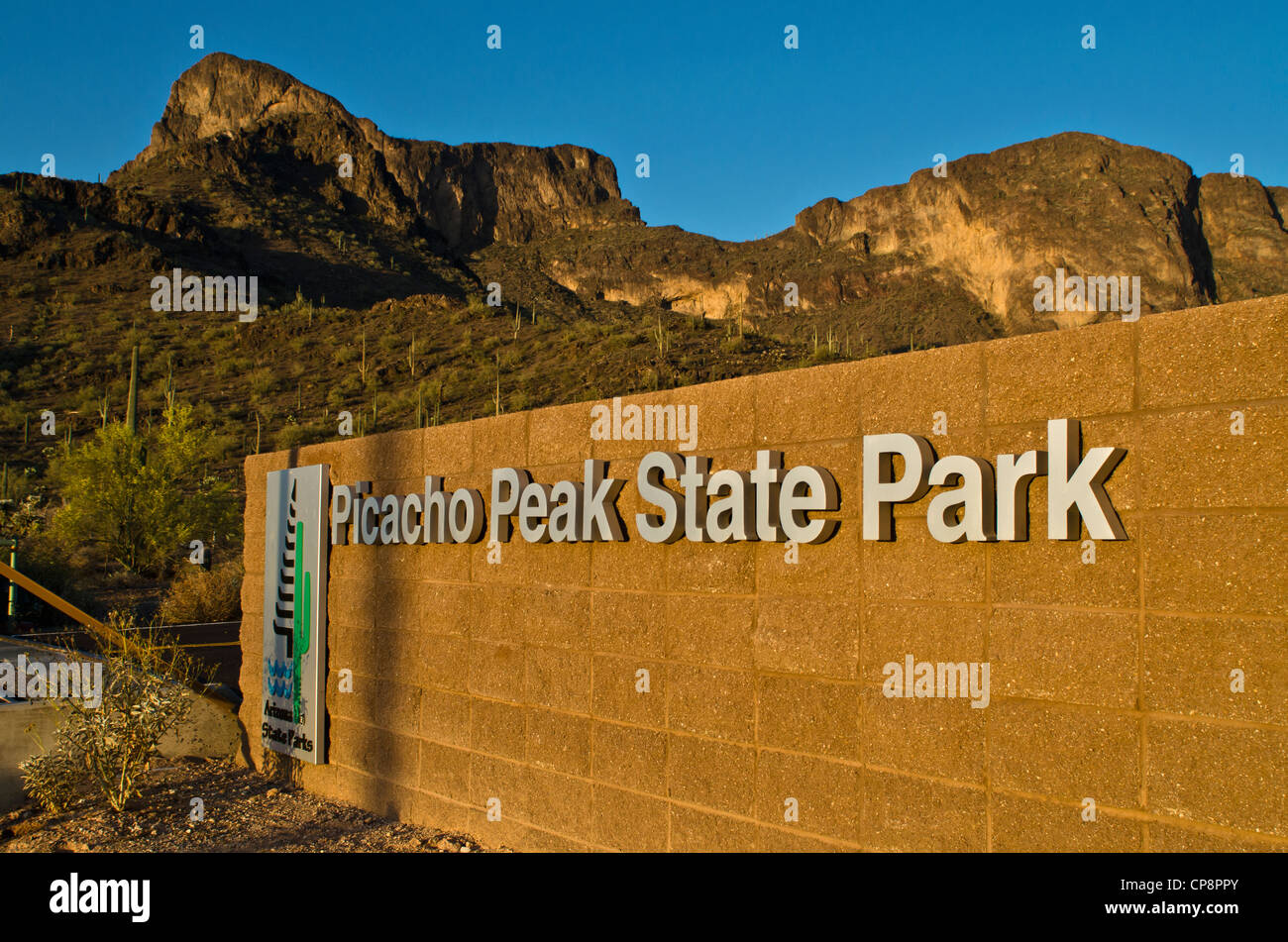 Picacho Peak State Park est un parc d'état d'Arizona, USA, entourant Picacho Peak. Le parc est situé près de Casa Grande. AZ Banque D'Images