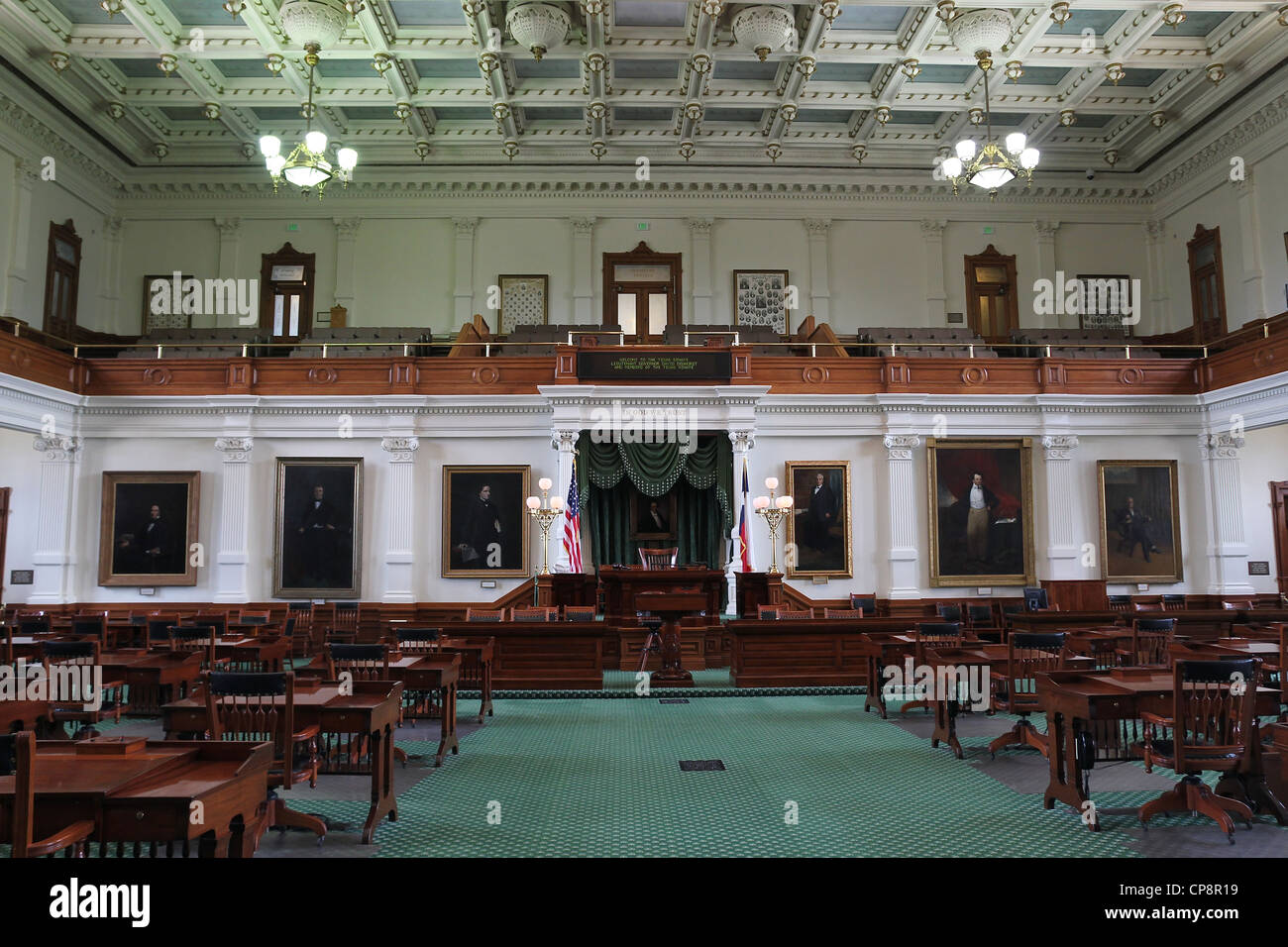 Sénat, le Texas State Capitol, Austin, Texas Banque D'Images
