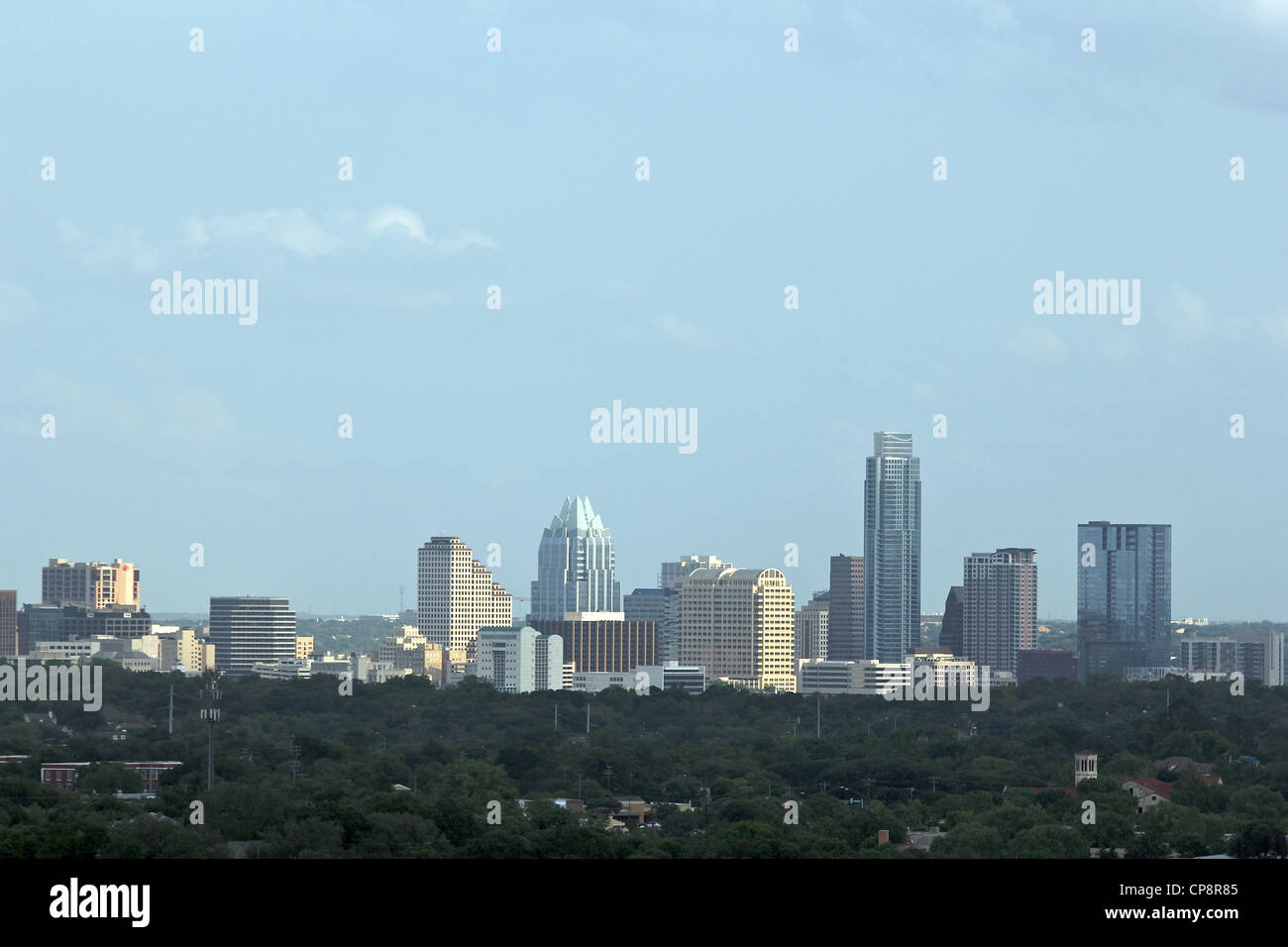 L'Austin skyline vue de Mount Bonnell. Austin, Texas Banque D'Images