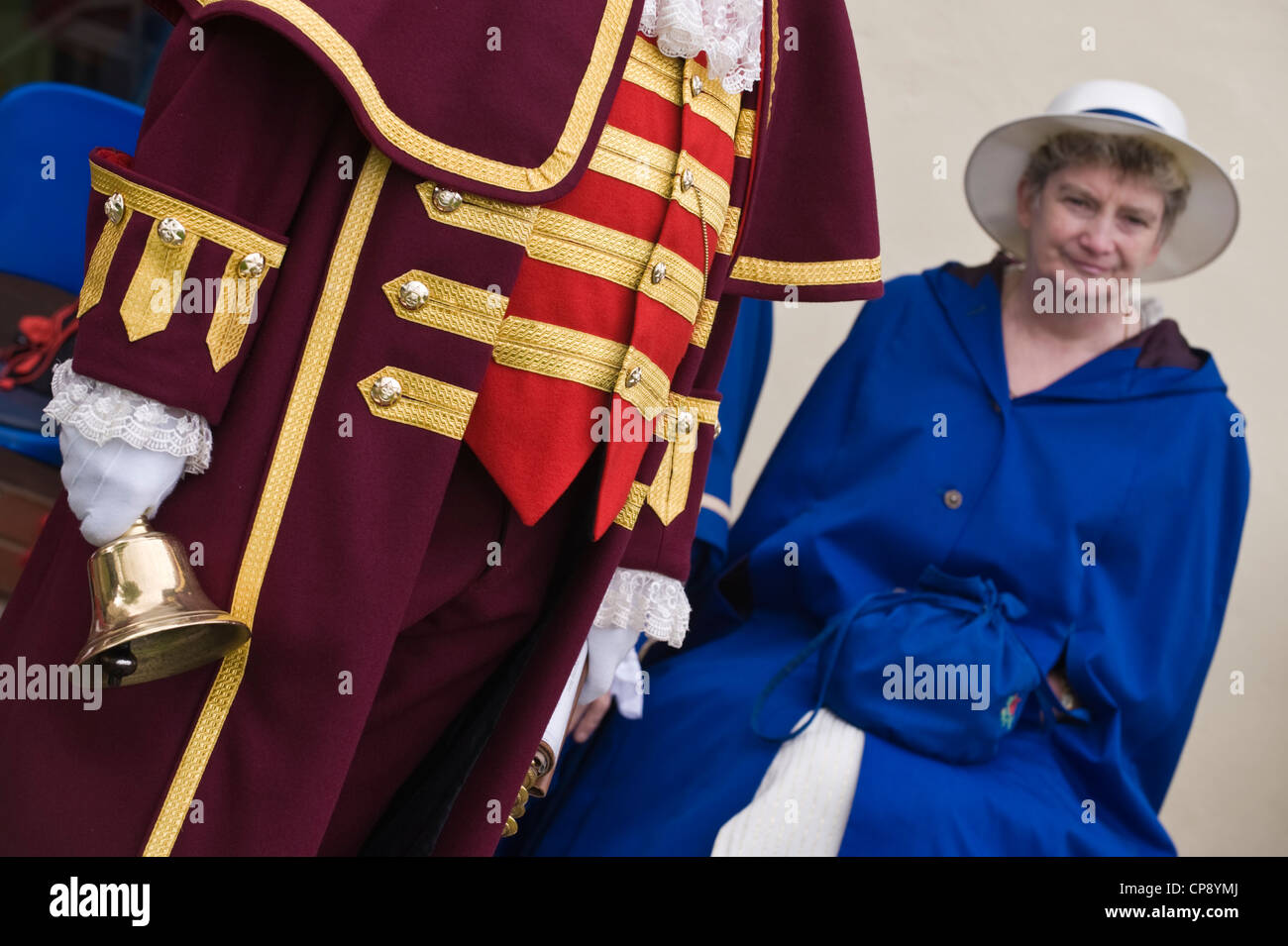 Owen Collier de Royal Wootton Bassett prenant part à Bromyard Crieurs International Festival 2012. Bromyard, Herefordshire, Angleterre, Royaume-Uni. Banque D'Images