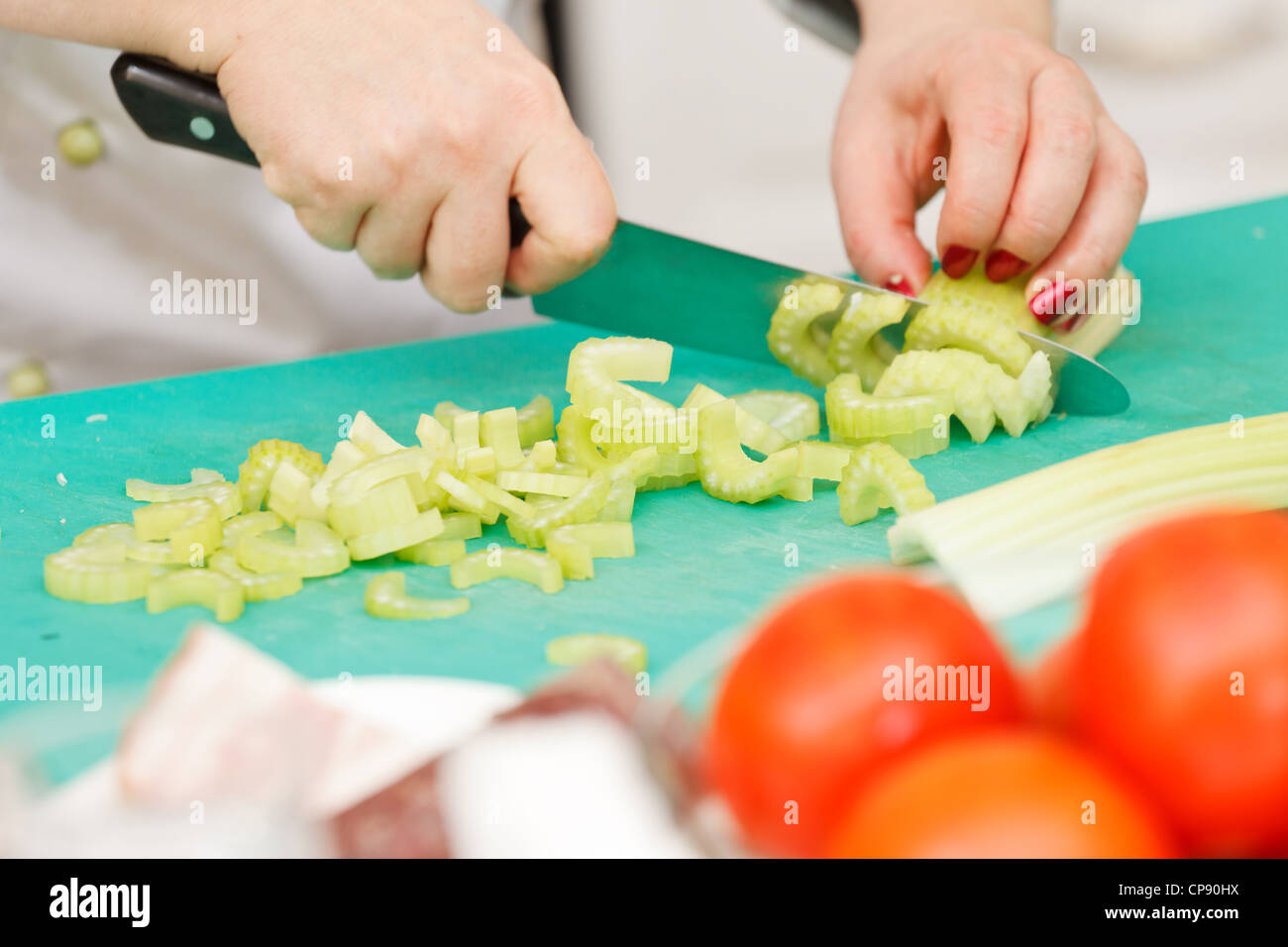 chef au travail Banque D'Images