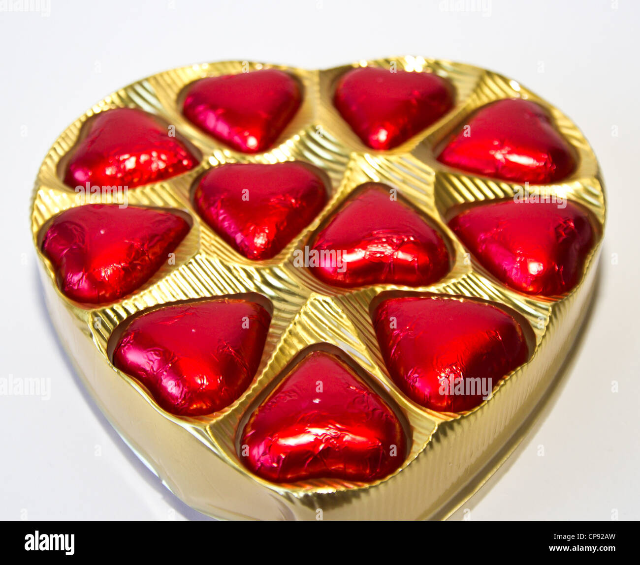 Boîte coeur chocolat Banque D'Images