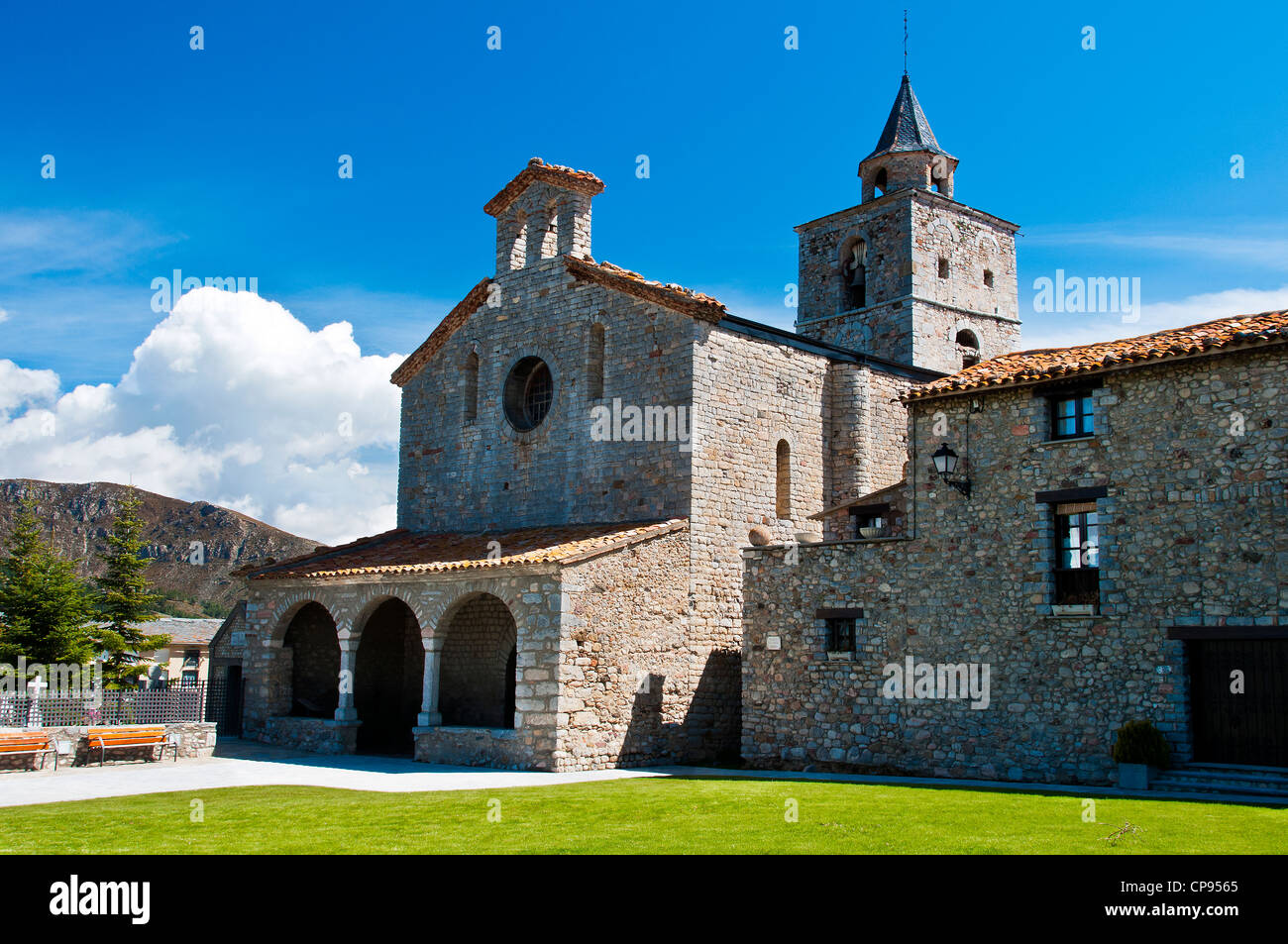 Église de Santa María de Talló, Bellver de Cerdaña, Catalogne, Espagne Banque D'Images