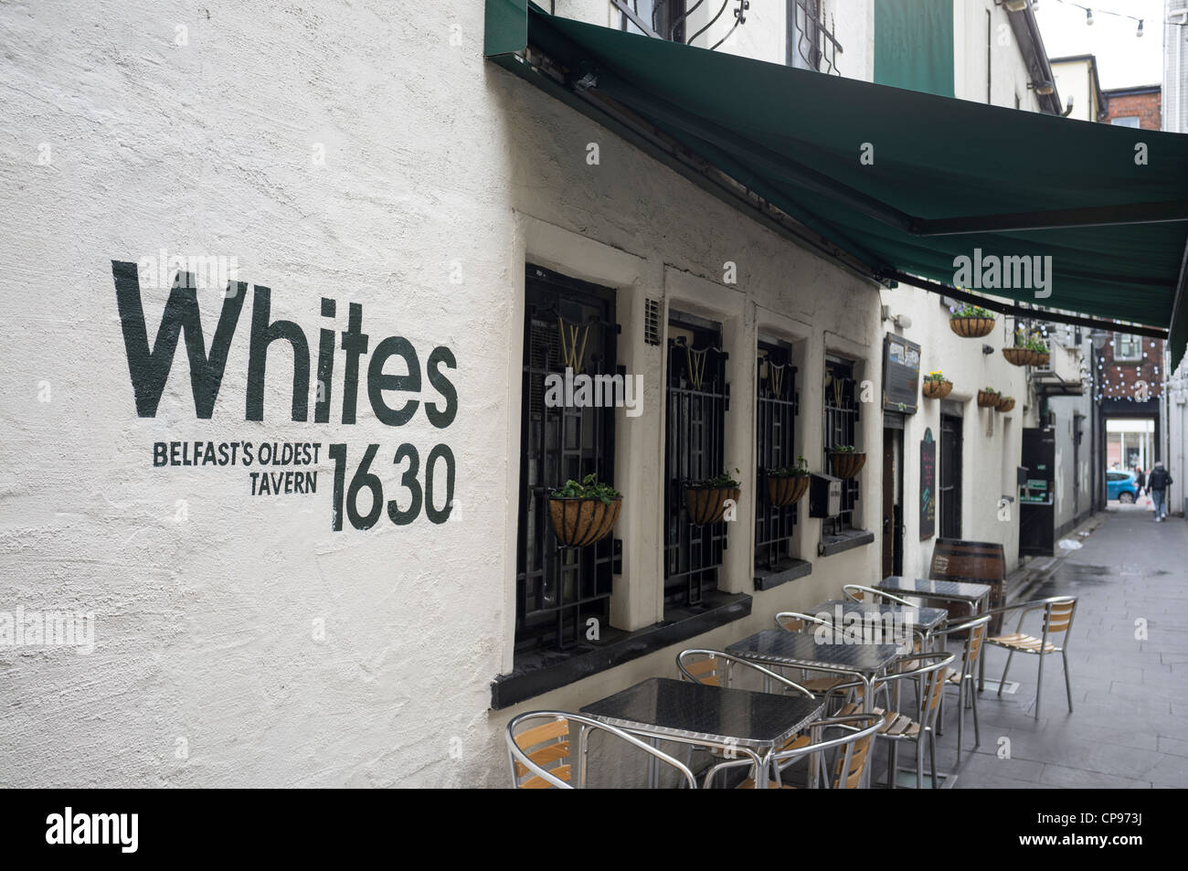 Wincellar blancs Tavern Belfast Entrée Banque D'Images