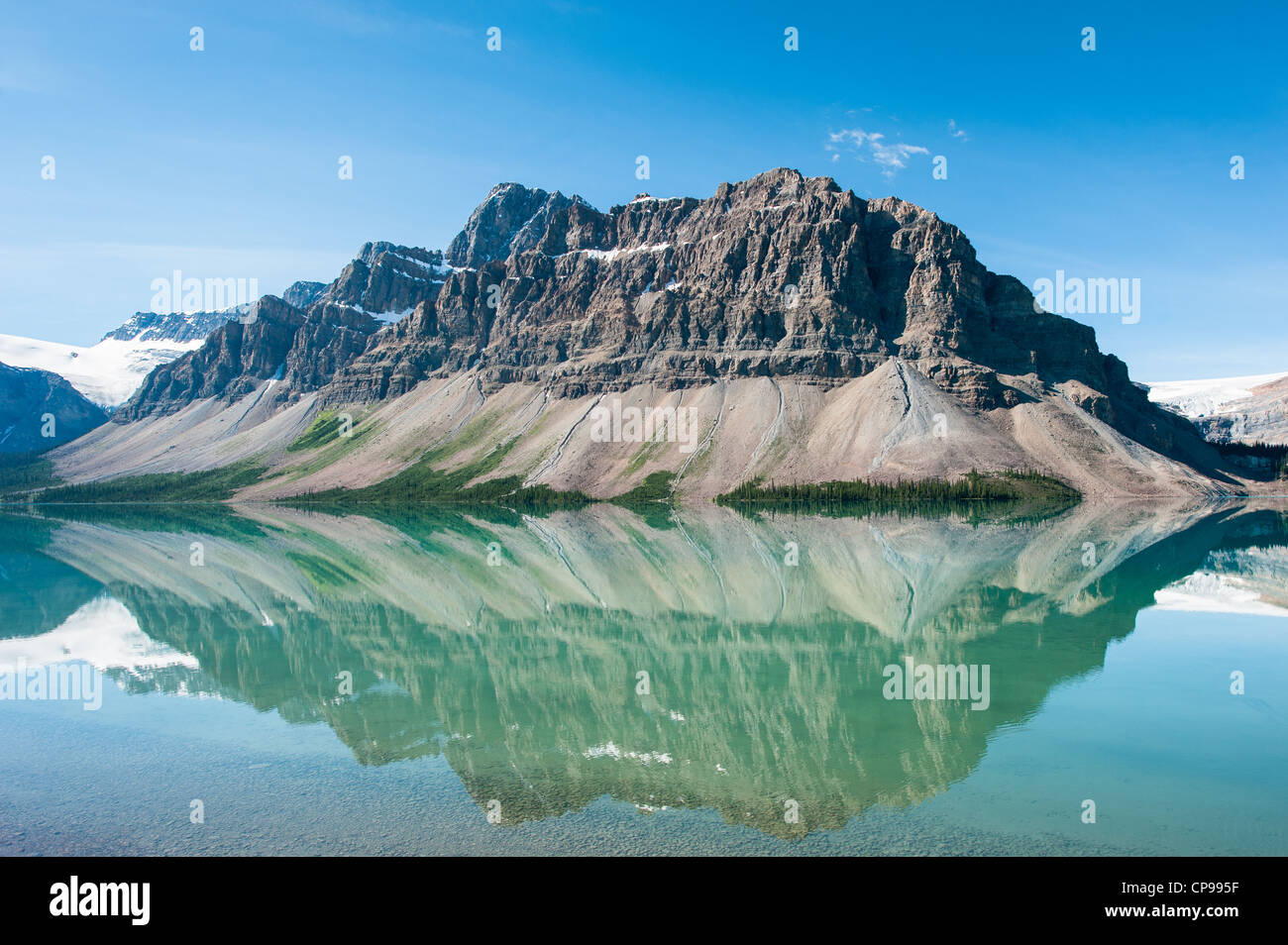 Le lac Bow, dans le parc national Banff, Canada Banque D'Images