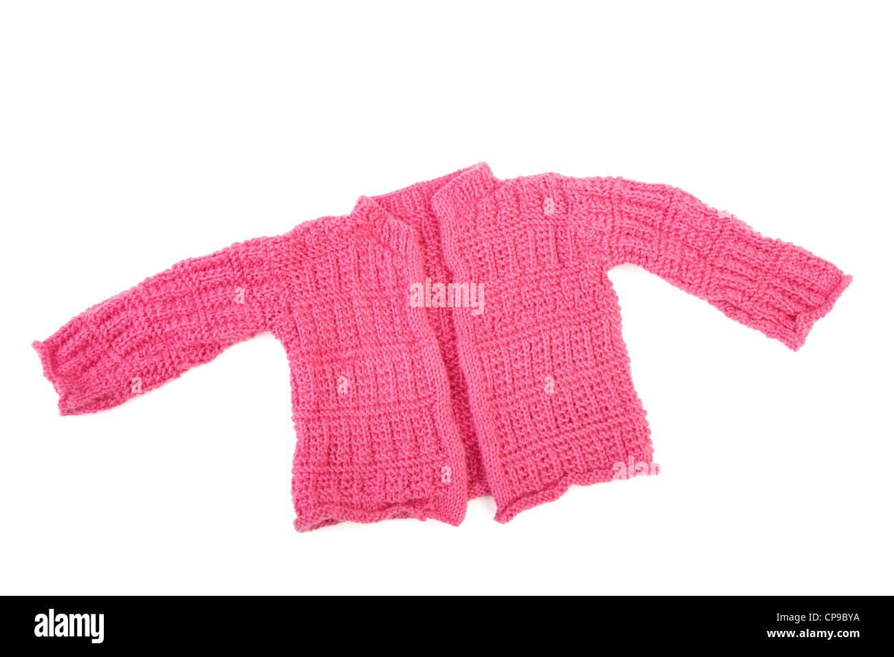 Veste en tricot pour l'enfant isolé sur fond blanc Banque D'Images