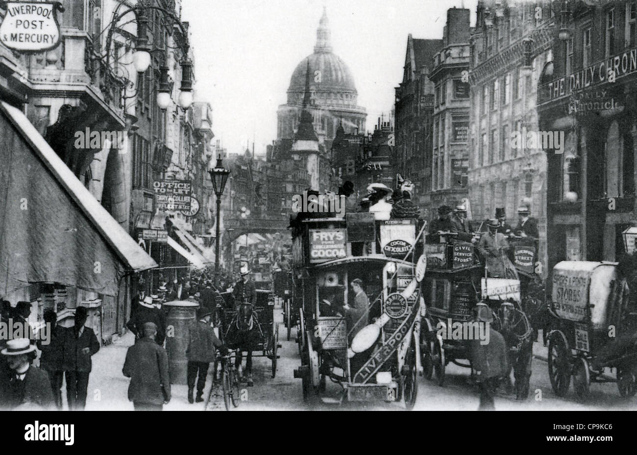 FLEET Street, Londres, vers 1910. Banque D'Images