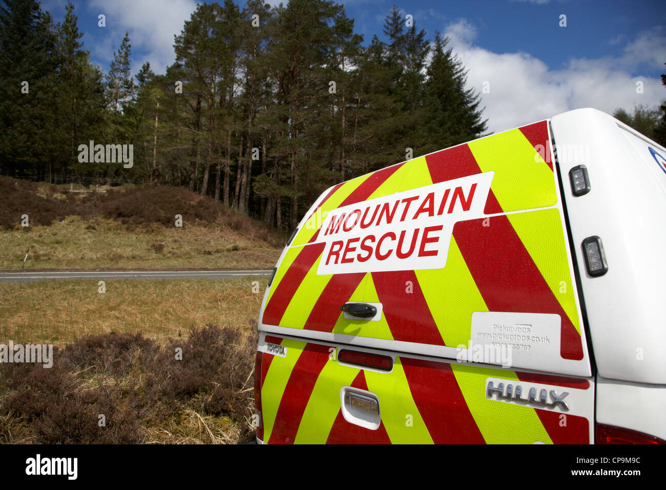 Royal Air Force véhicule de secours en montagne dans la région de Glen Coe Scotland UK Banque D'Images