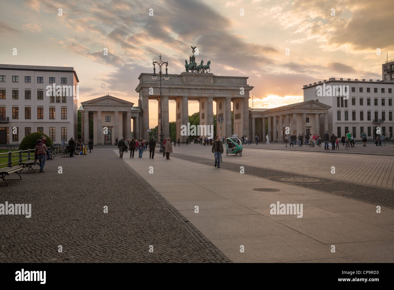 Porte de Brandebourg et la Pariser Platz, Berlin, Allemagne Banque D'Images
