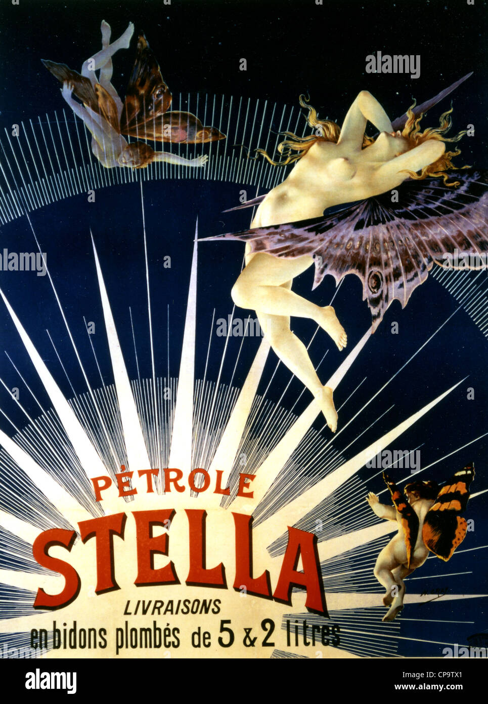 STELLA Poster pour le français à propos de la marque essence 1910 Banque D'Images