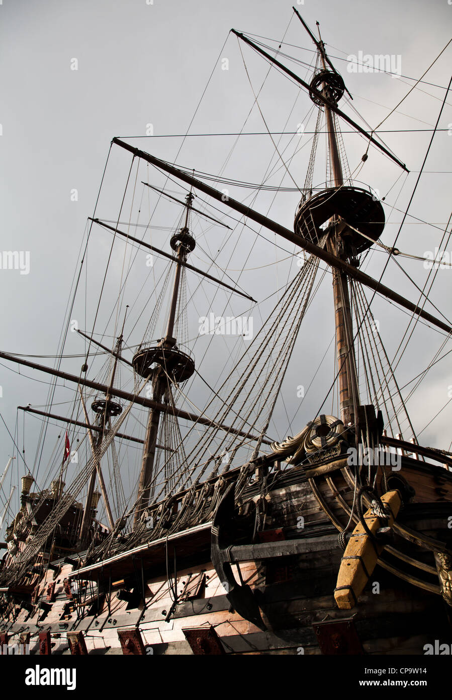 Détail de Galion Neptune, utilisé par R. Polansky pour le film Pirates Banque D'Images