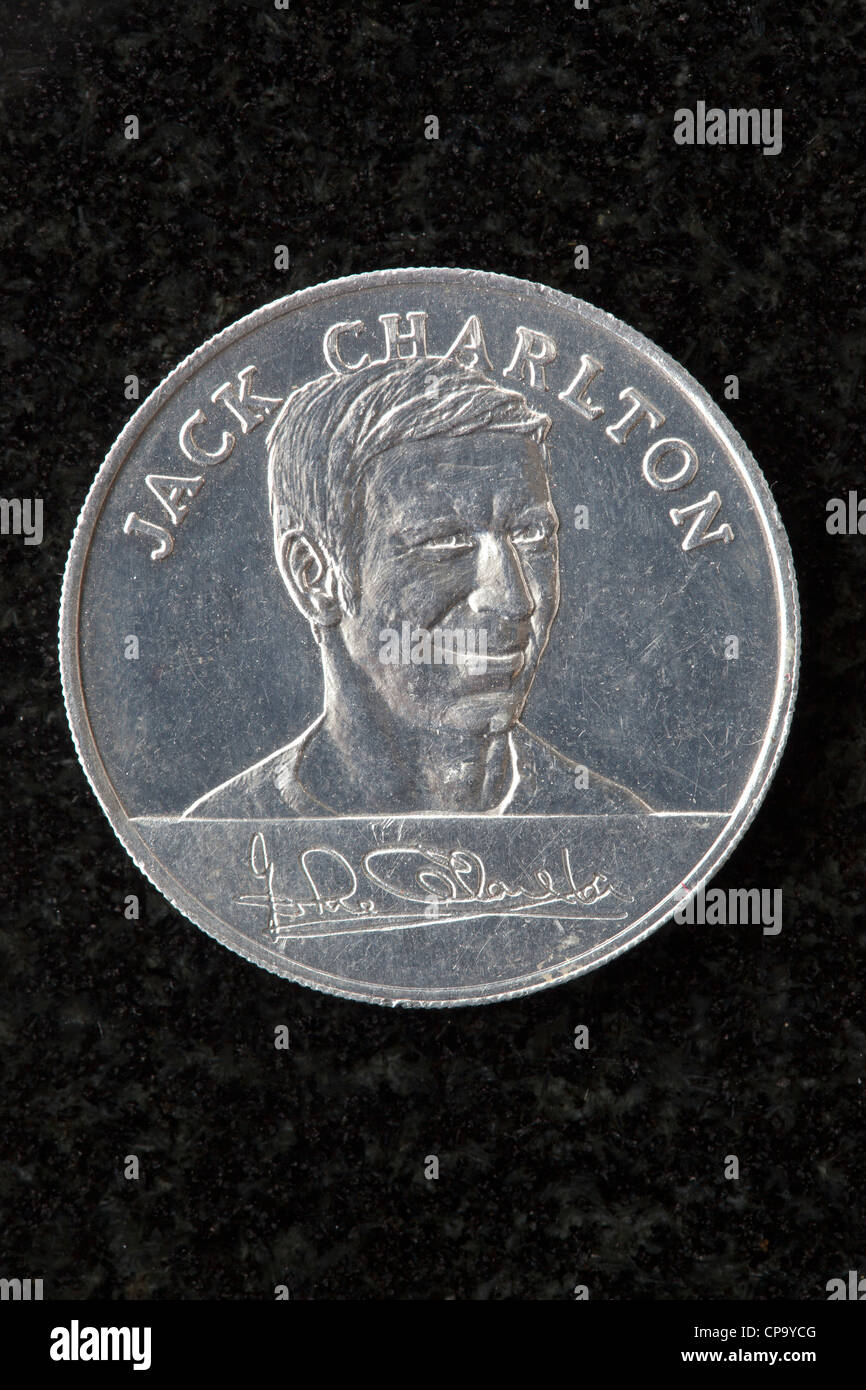Coupe du Monde 1970 Esso Coin Collectionneurs - Jack Charlton Banque D'Images