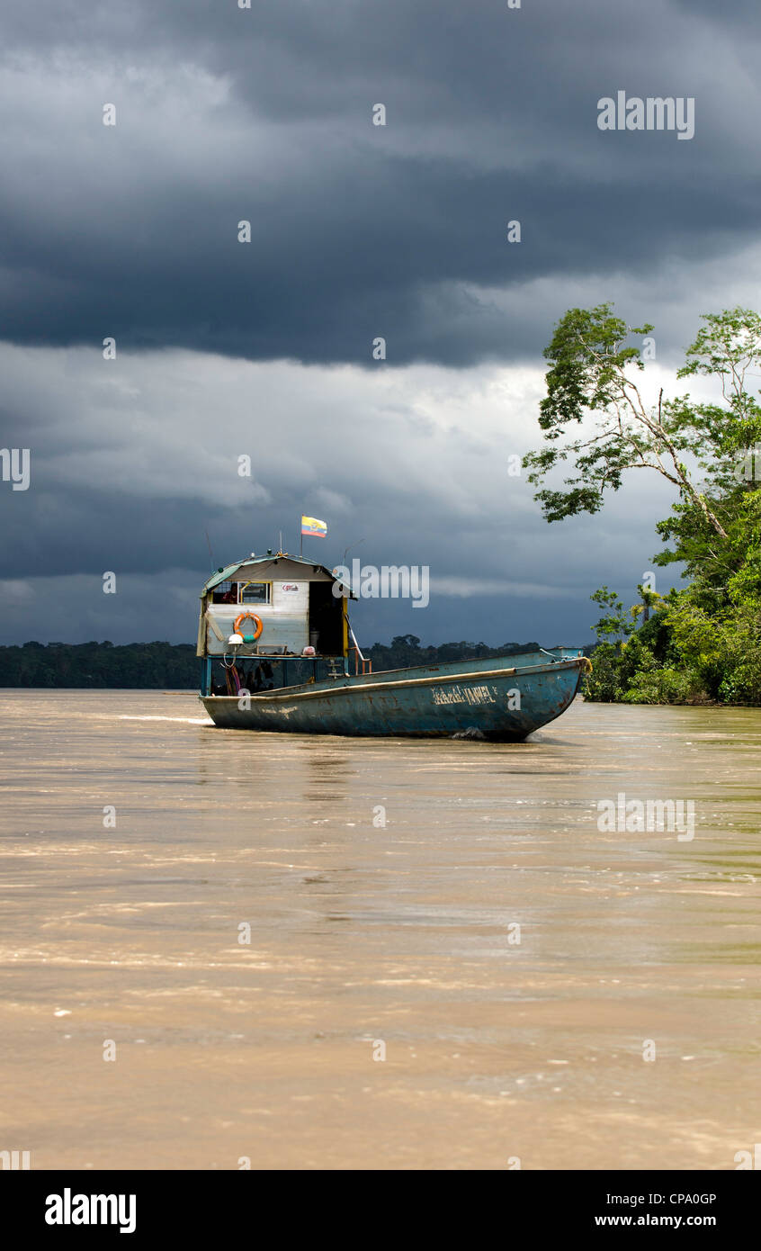 Rivière Aguarico Amazonie Tierras Orientales Equateur Banque D'Images