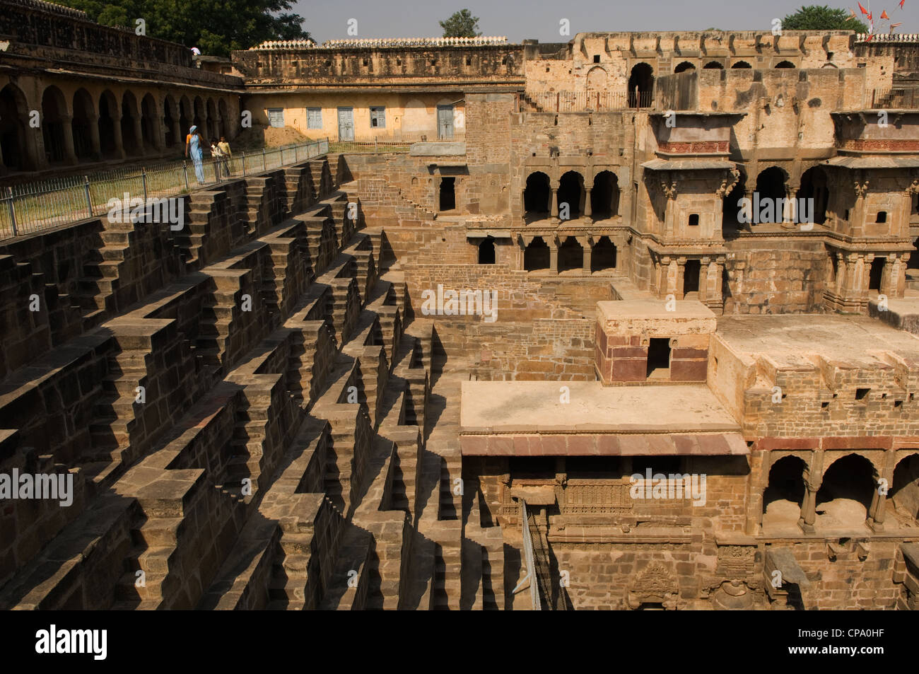 L'étape bien , près de Jaipur, Rajasthan, Inde Banque D'Images