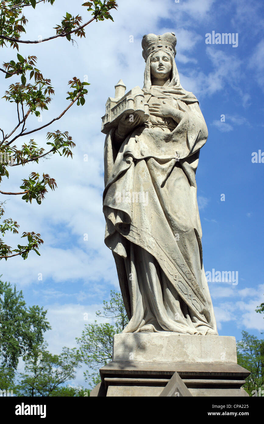 Statue de Sainte Jadwiga Hedwiga de Silésie Wroclaw Banque D'Images