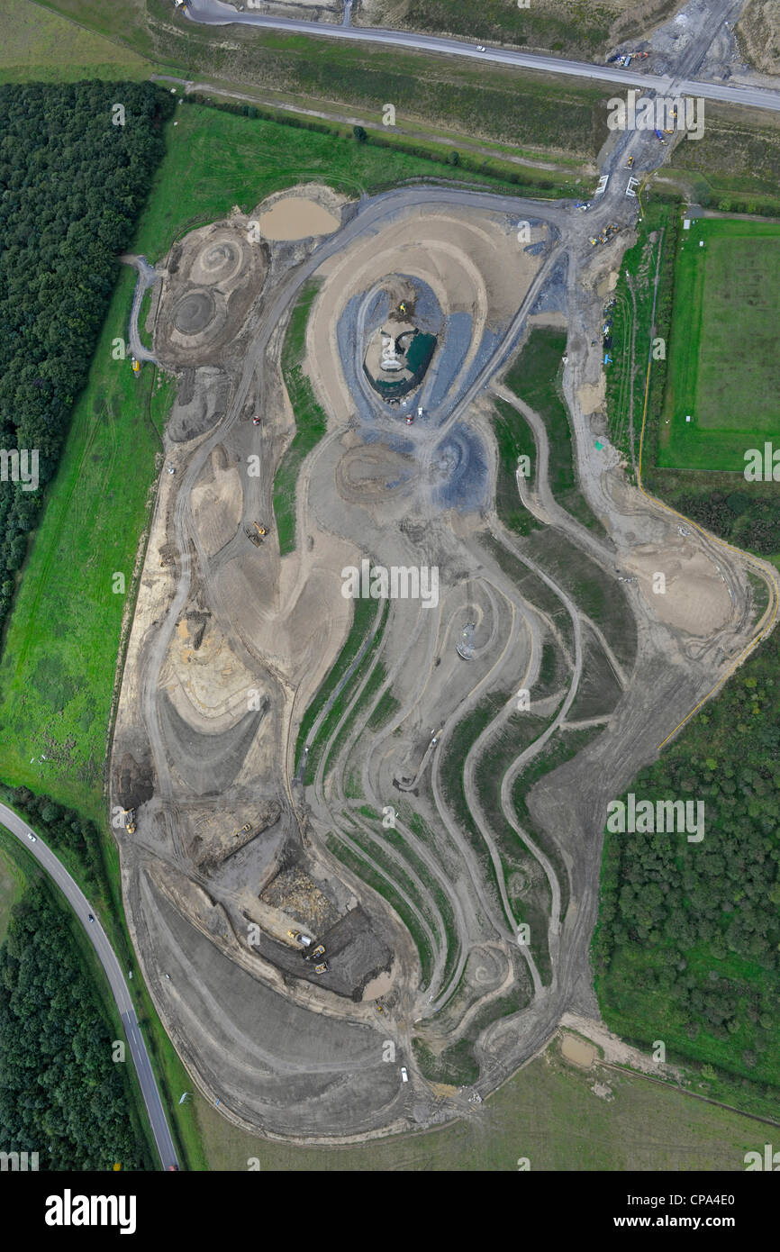 Image aérienne montrant la déesse de la construction en Amérique du Nord Banque D'Images