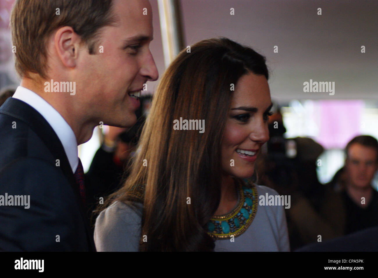 Duc et Duchesse de Cambridge participant à la UK Premiere d'African Cats at the bfi à Londres UK Banque D'Images