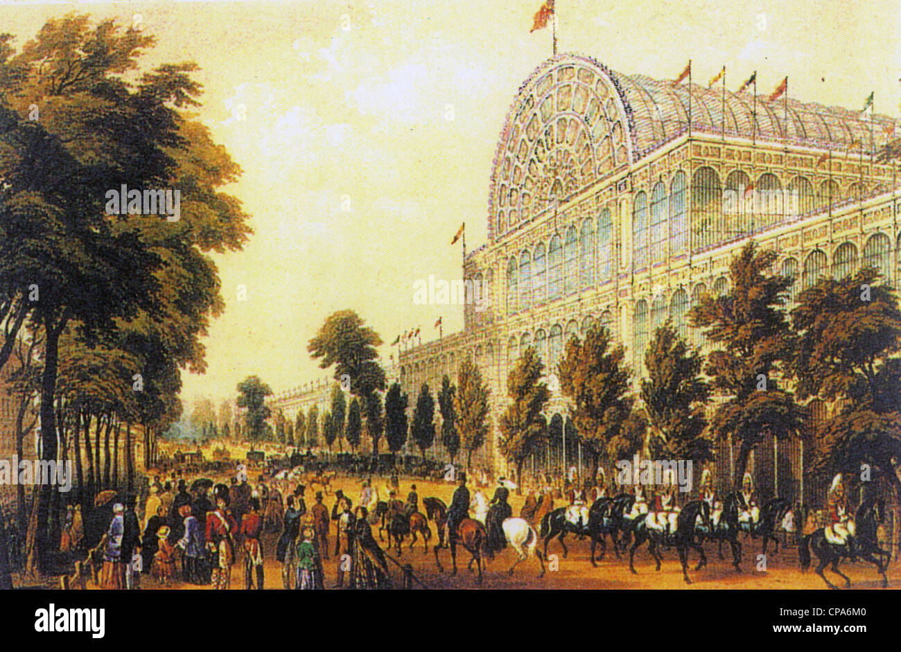 CRYSTAL PALACE à l'Exposition universelle 1851 à Hyde Park, Londres Banque D'Images