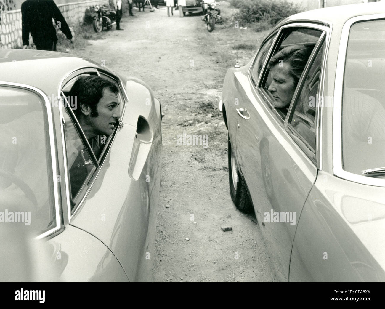 THE PERSUADERS ! ITC 1971 séries télé avec Roger Moore et Tony Curtis à droite Banque D'Images