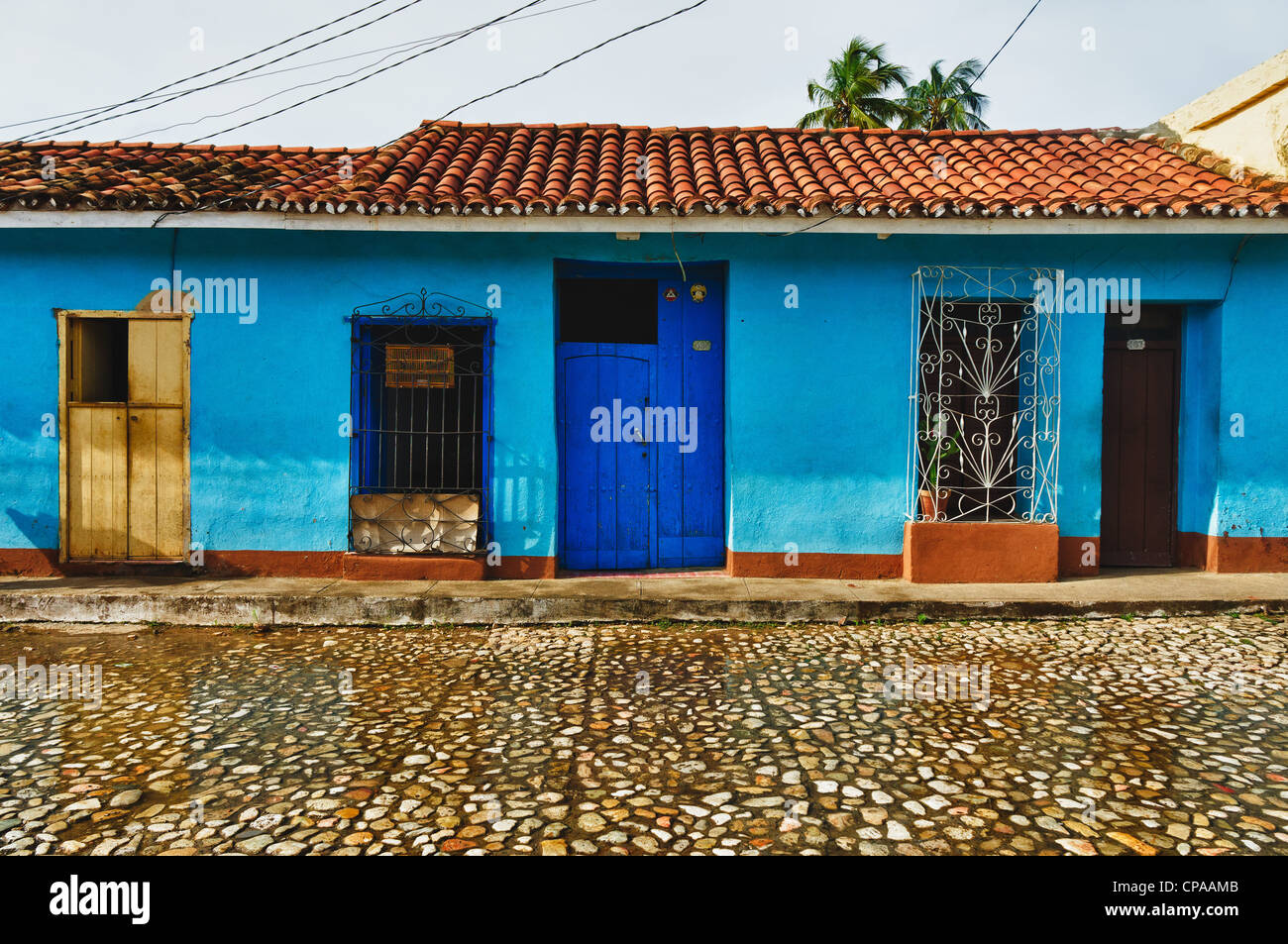 Trinidad, Cuba. Avis de Trinité-street, l'un des sites du patrimoine mondial de LUNESCO depuis 1988. Banque D'Images