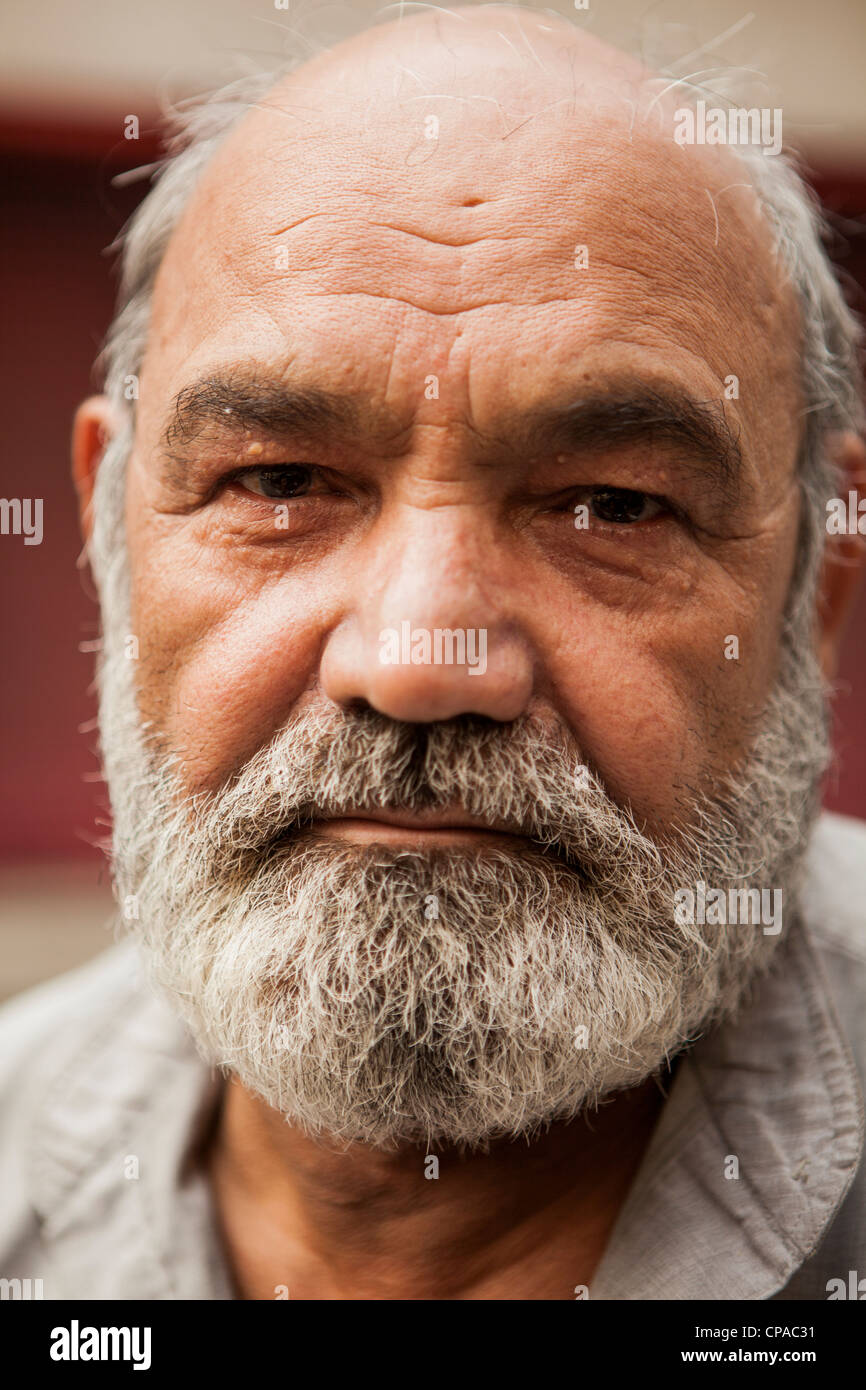 Portrait de l'homme indien face , Calcutta (Kolkata), ind Banque D'Images