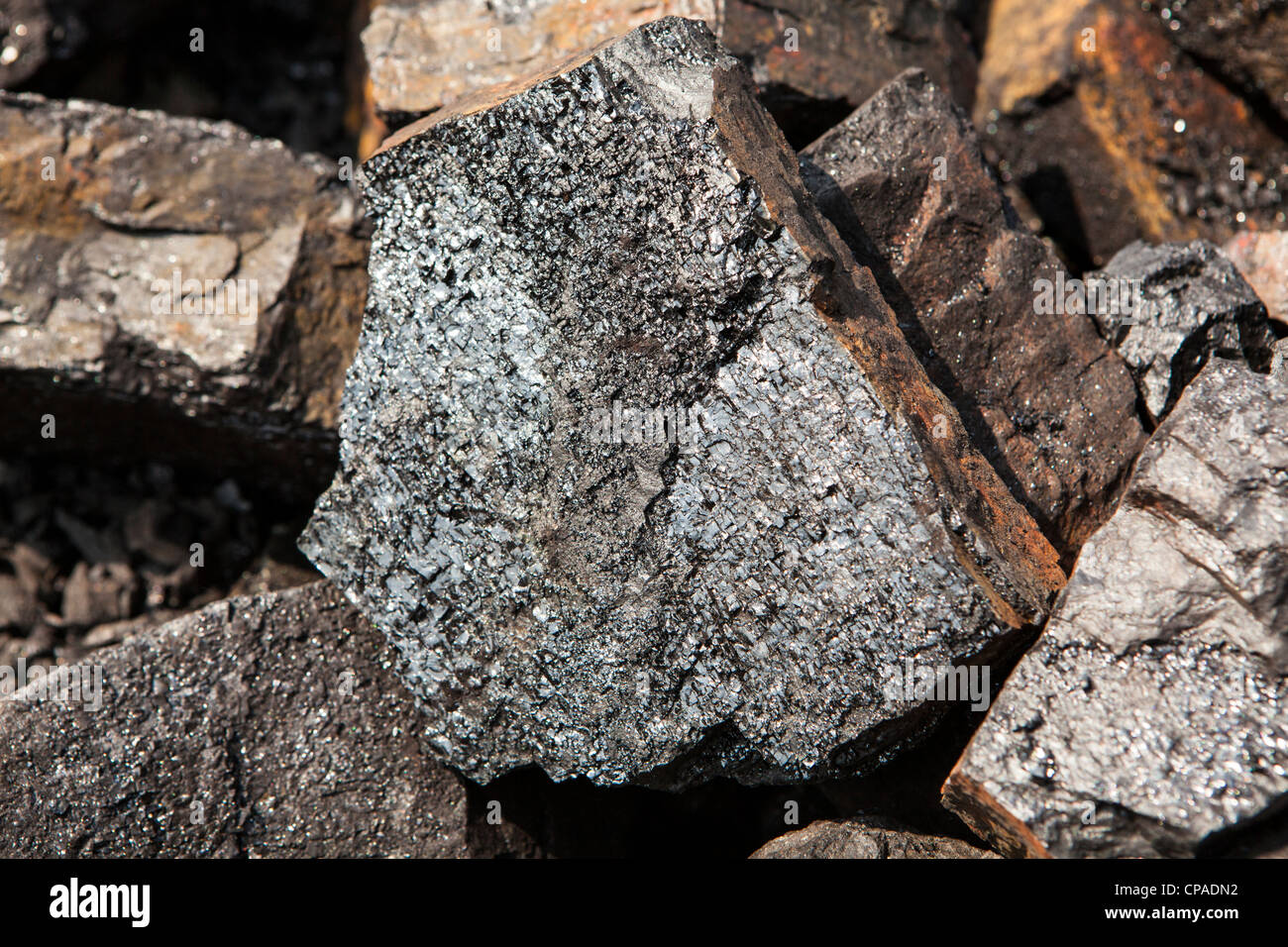 En charbon bitumineux, Jharia Dhanbad, Jharkhand, India Banque D'Images