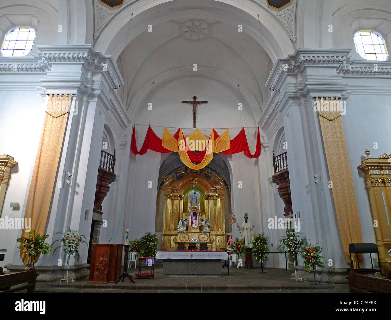 Guatemala Antigua à l'intérieur de Nuestra Señora de La Merced Church Antigua, Site de l'Unesco Banque D'Images