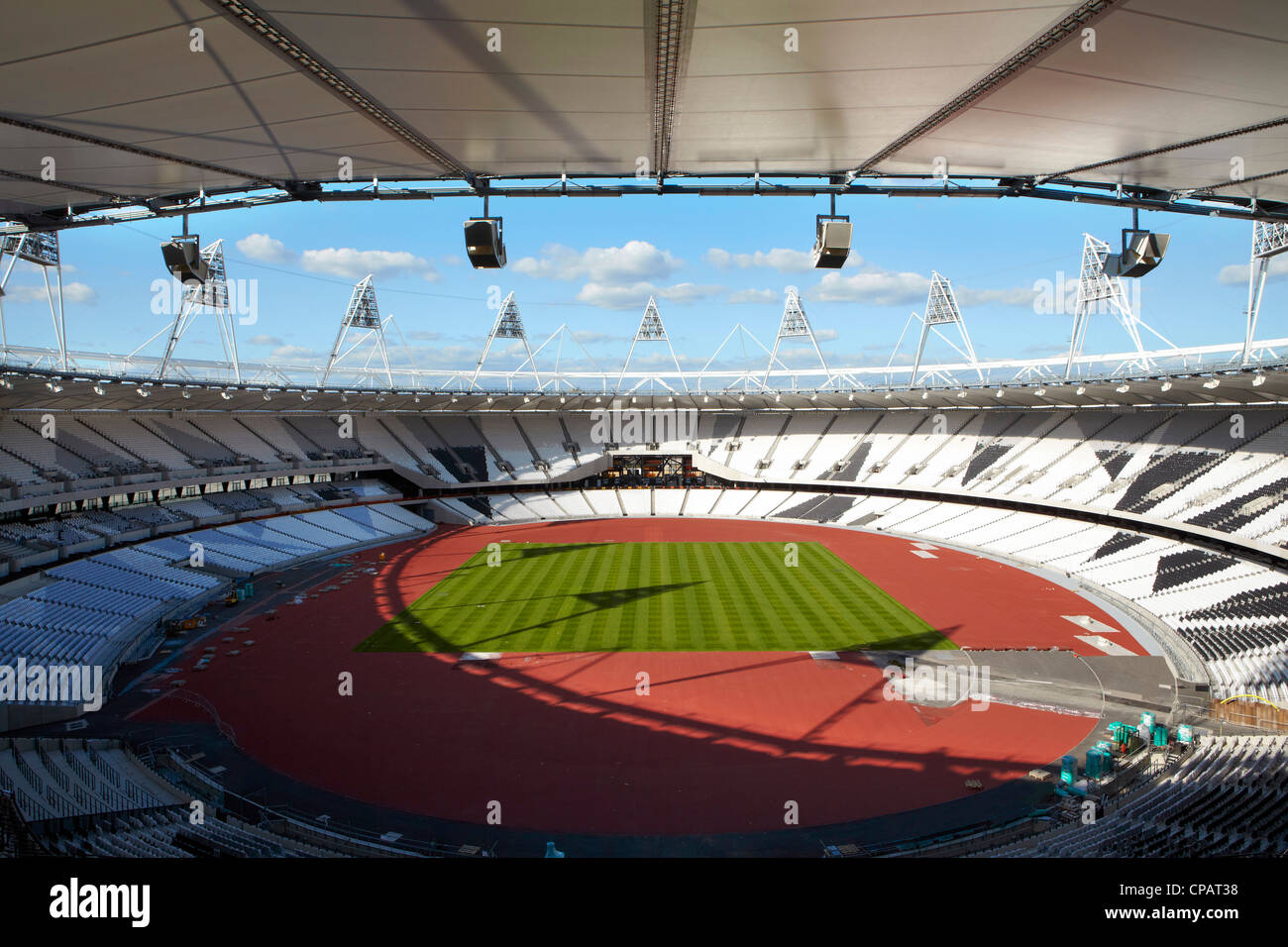 Stade olympique Londres 2012- Architects-Overall-populeuse Voir populeuse Royaume-uni architecte inconnu Banque D'Images