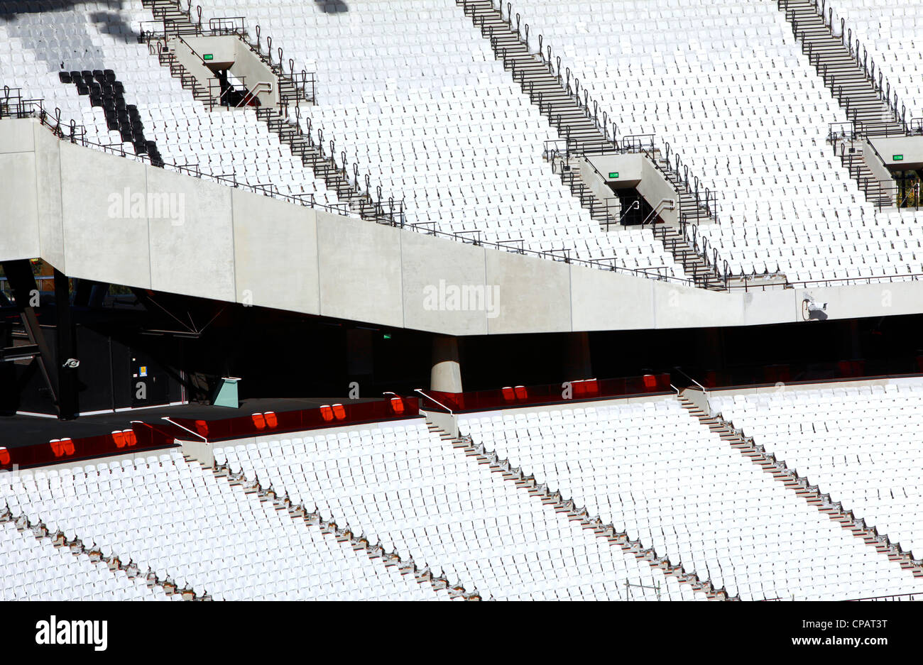 Stade olympique Londres 2012--populeuse Architects-Seating Détails populeuse Royaume-uni architecte inconnu Banque D'Images