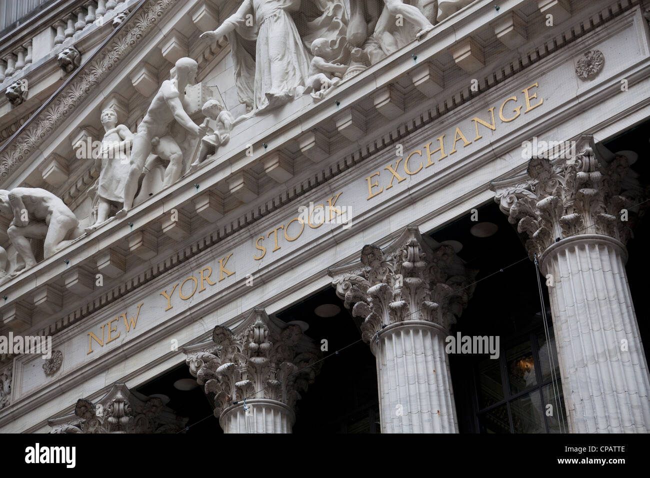 New York Stock Exchange sur Broad Street à Manhattan, New York City Banque D'Images