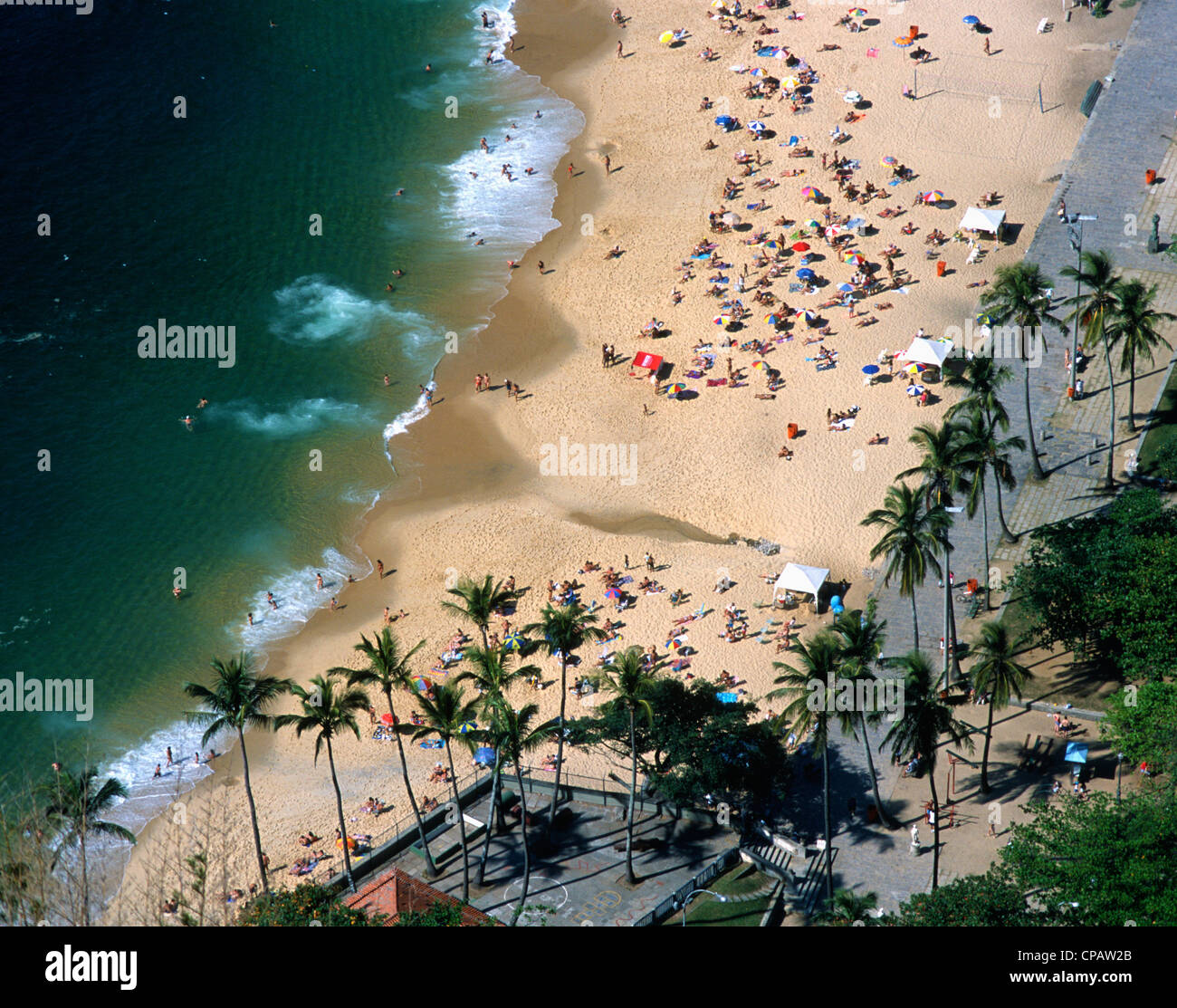 Brésil, Rio de Janeiro, Praia Vermelha beach, Banque D'Images
