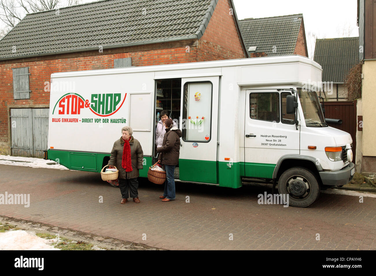 D''épicerie mobile, St Jeannet, Allemagne Banque D'Images